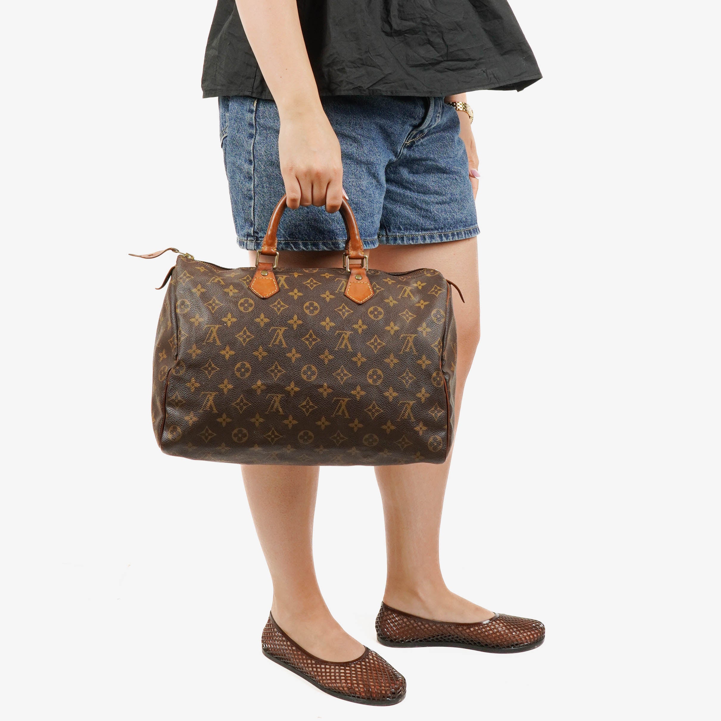 Louis Vuitton Speedy 35 Monogram Canvas Handbag