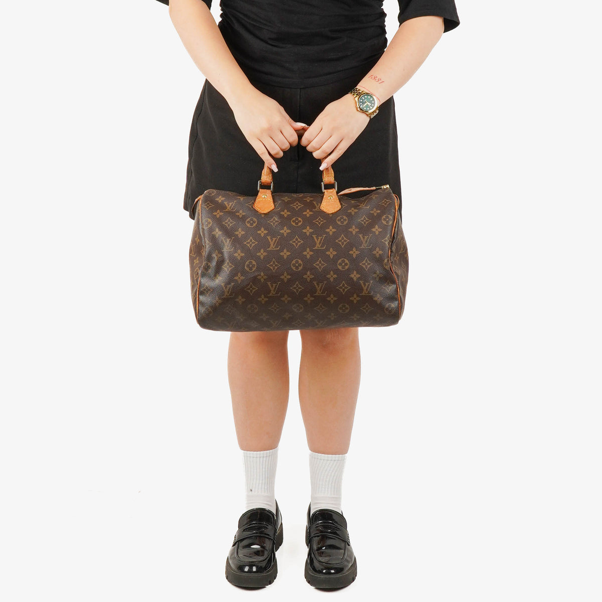 Louis Vuitton Speedy 35 Monogram Canvas Handbag