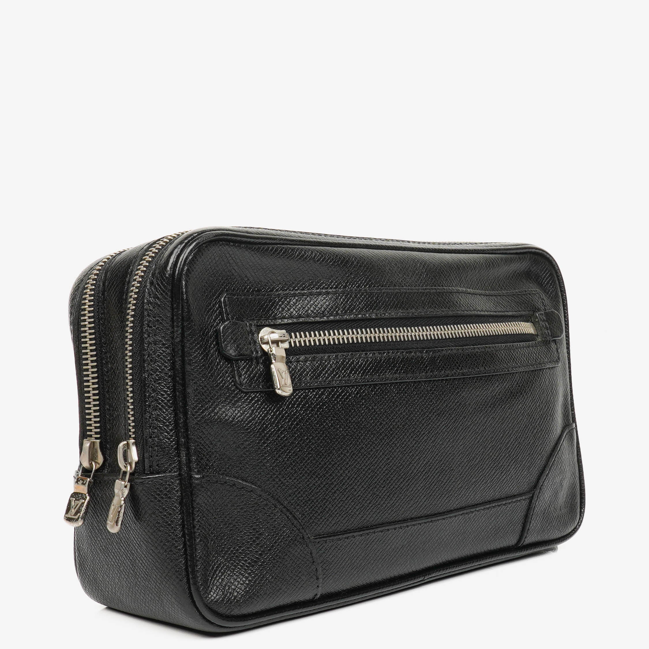 Louis Vuitton Black Taiga Leather Neo Pavel Clutch