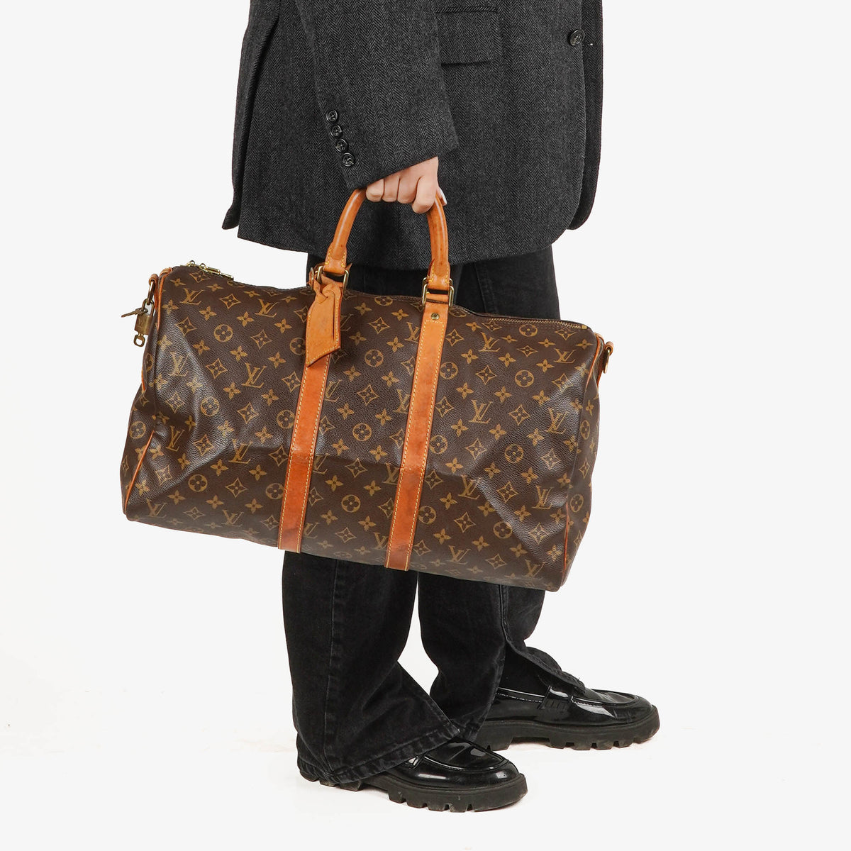 Louis Vuitton Keepall 45 Bandoulière Monogram Canvas Travel Bag