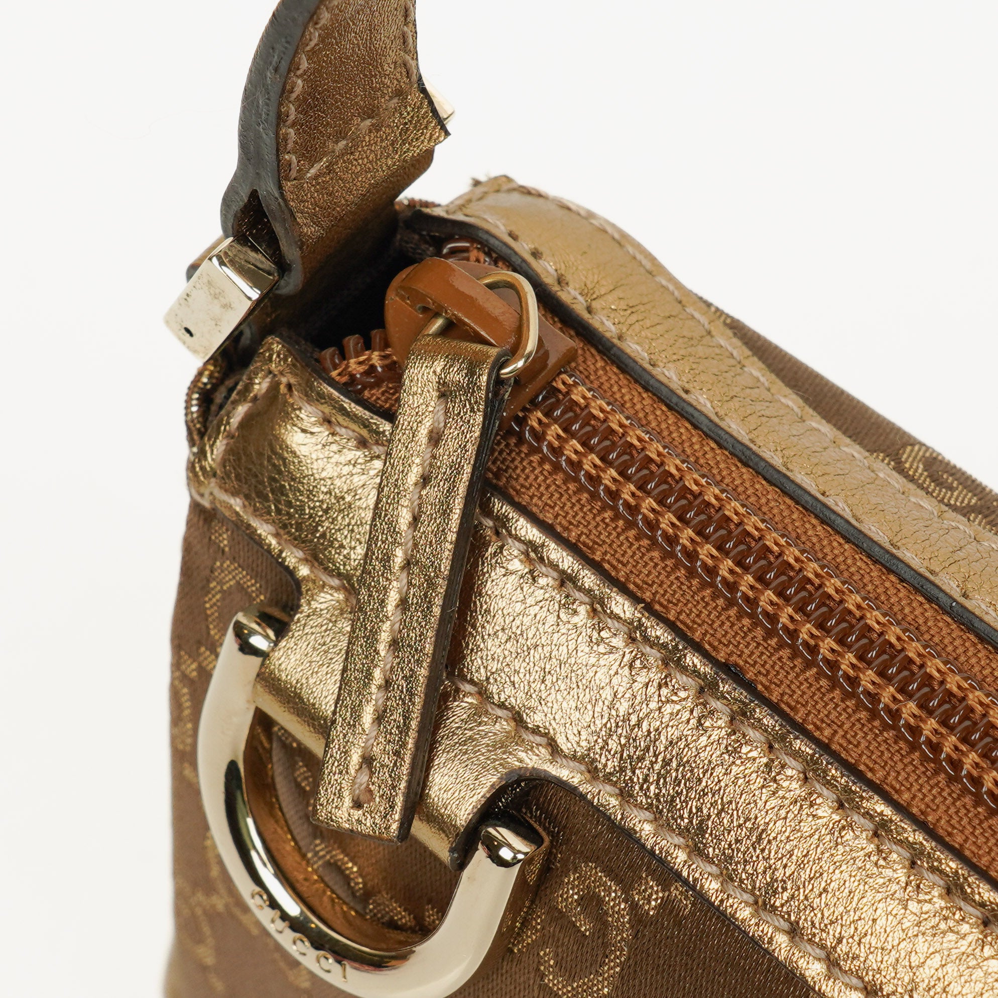 Gucci GG Satin Abbey D-ring Pochette Bag