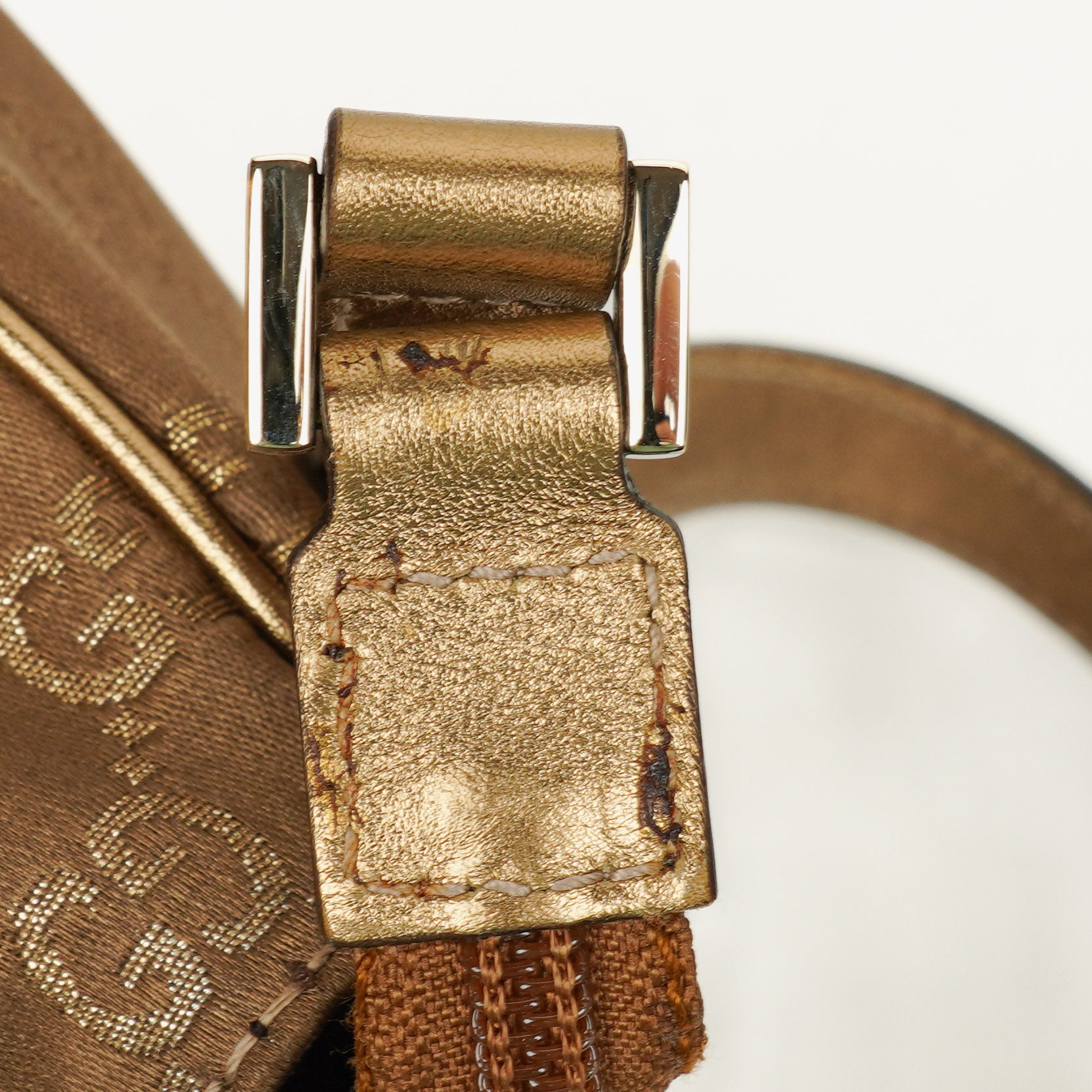 Gucci GG Satin Abbey D-ring Pochette Bag