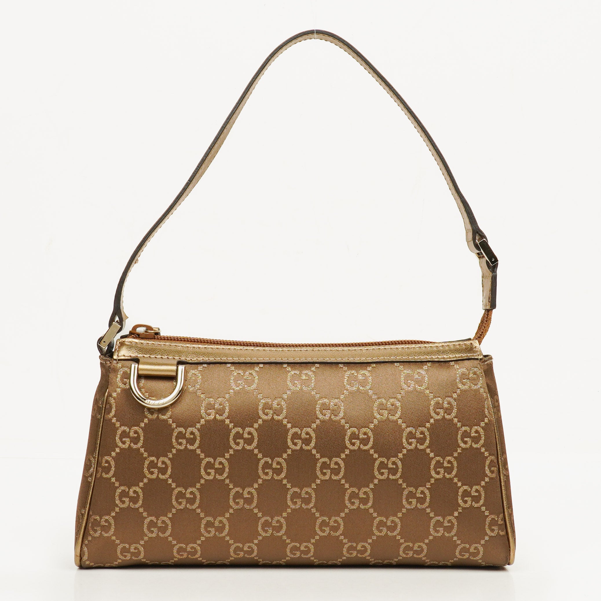 Gucci GG Satin Abbey D-ring Pochette Bag