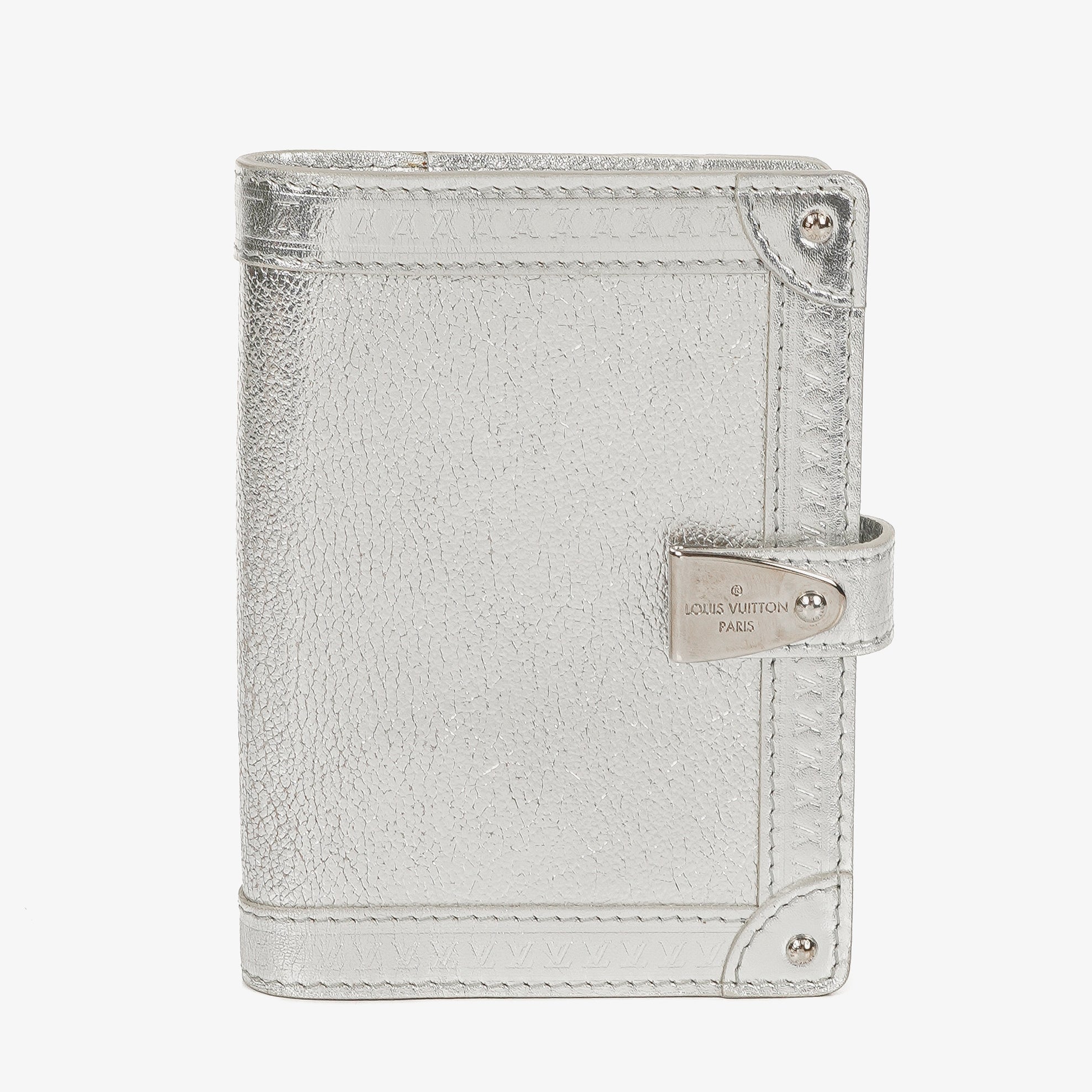 Louis Vuitton Silver Suhali Leather Partnenaire Agenda/Notebook Cover