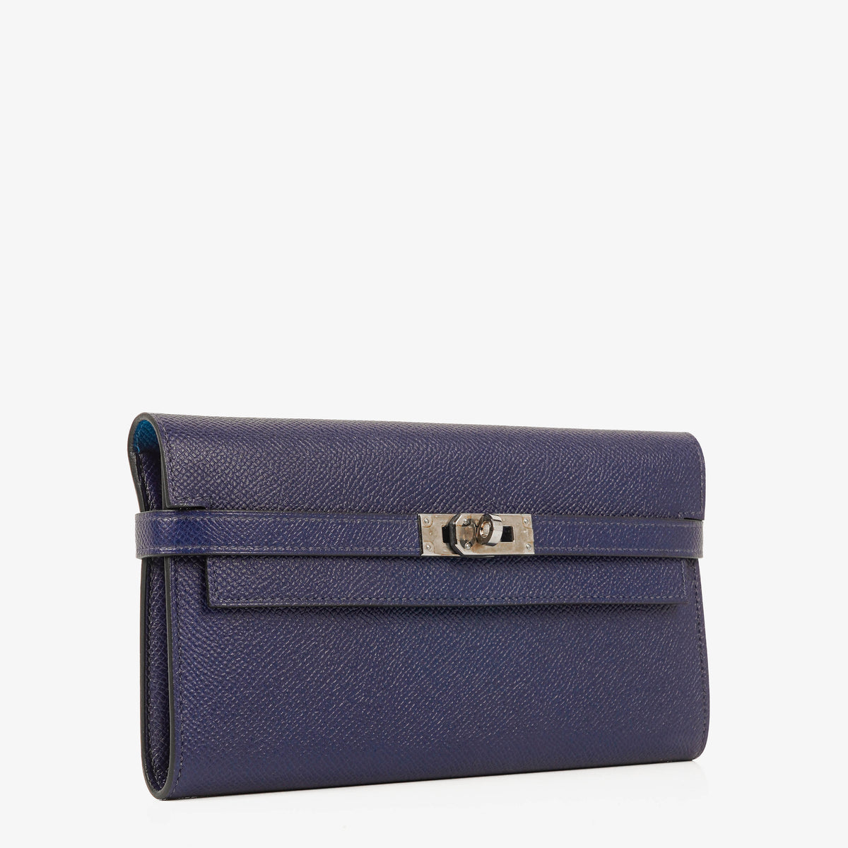 Hermès Kelly Longue Wallet In Bleu Saphir Epsom Leather