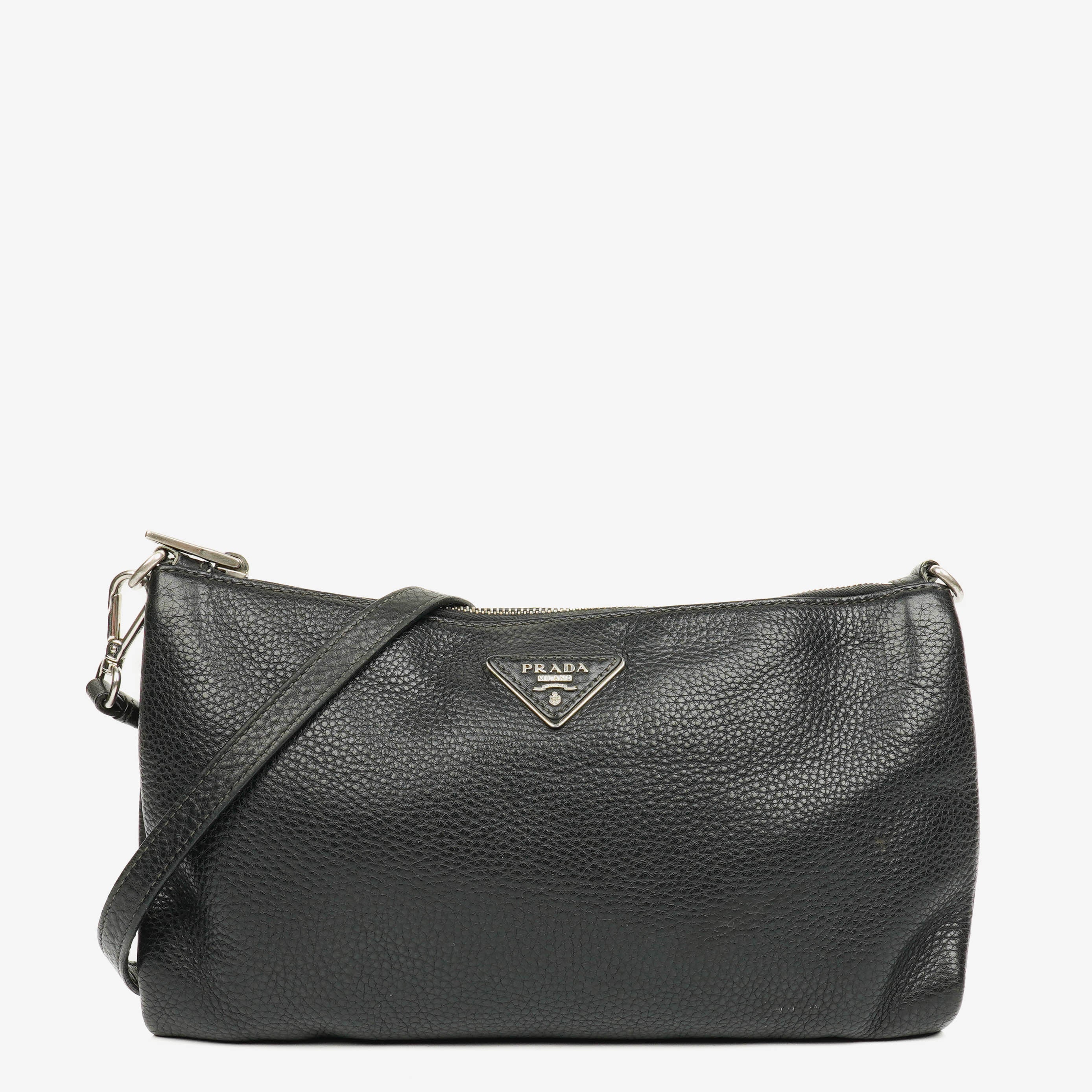 Prada Vitello Black Daino Crossbody Bag