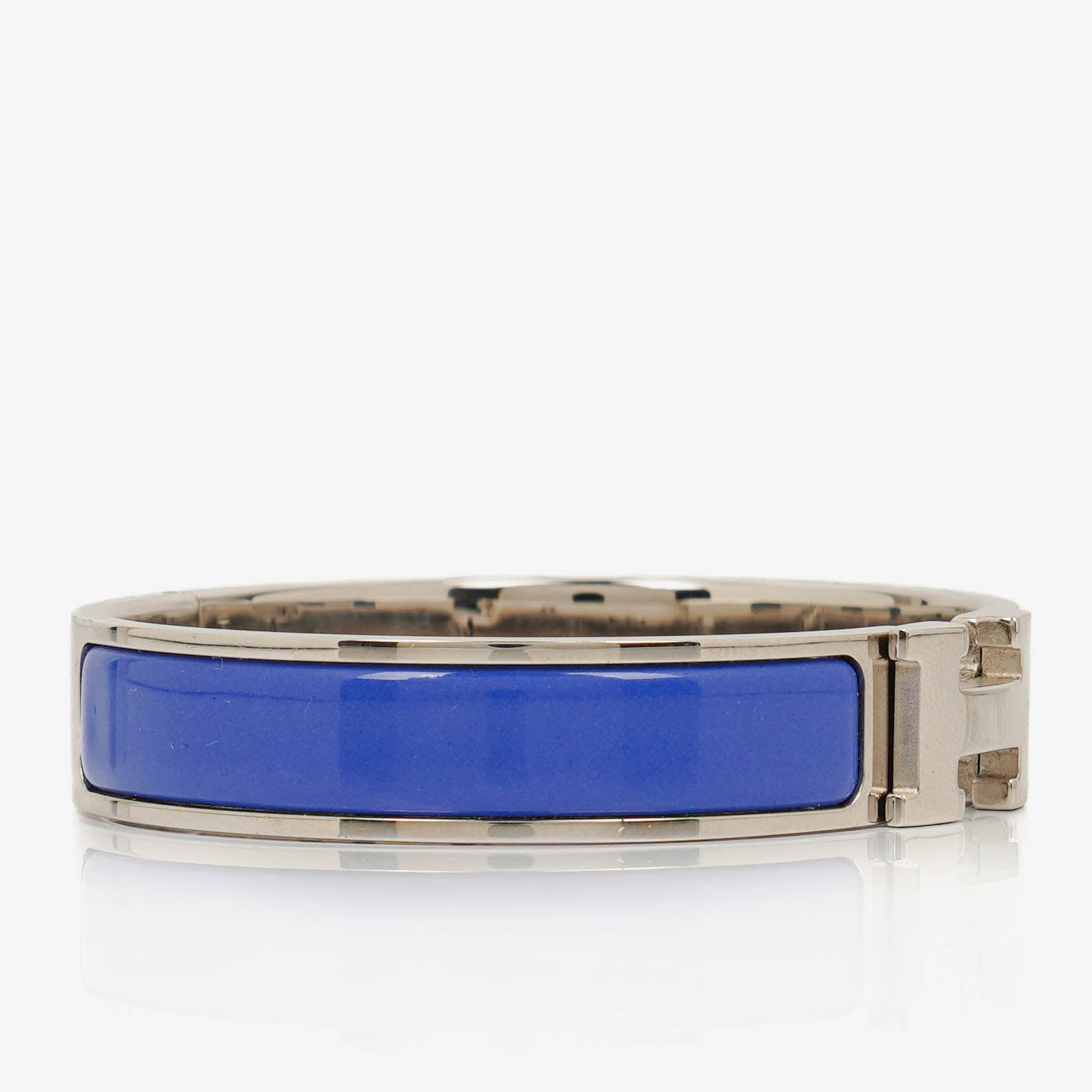 Hermes Blue Enamel Clic Clac H Bracelet