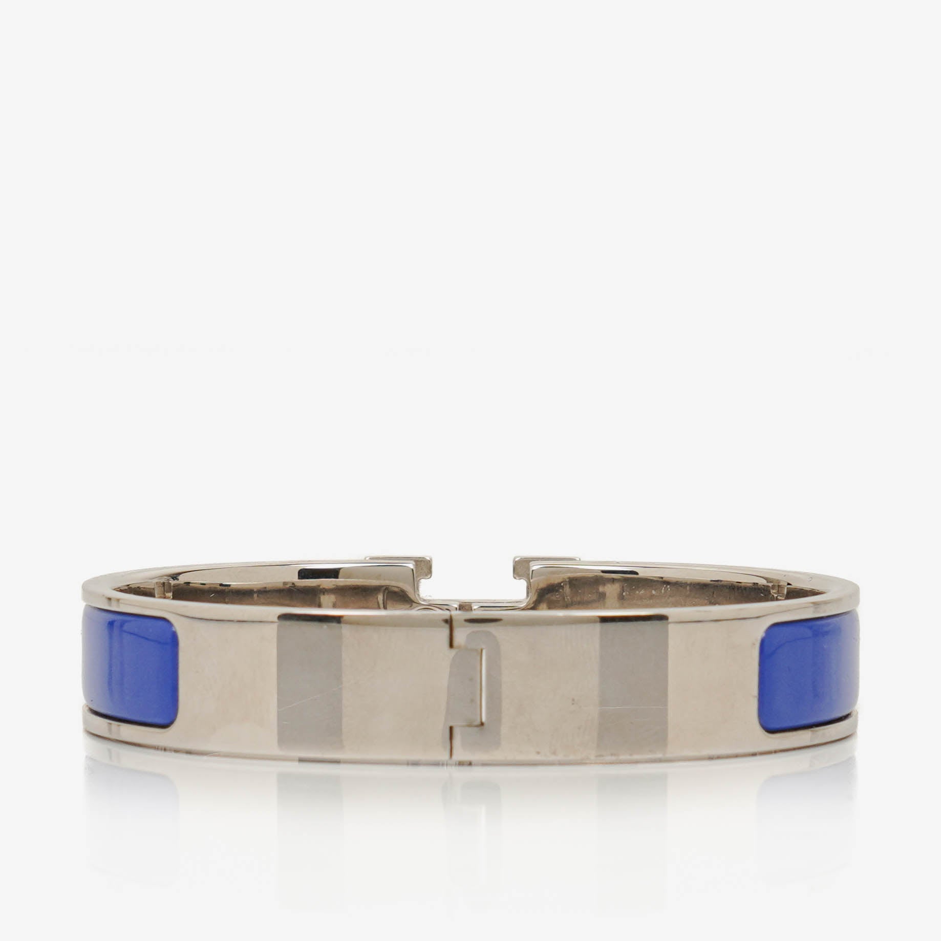 Hermes Blue Enamel Clic Clac H Bracelet