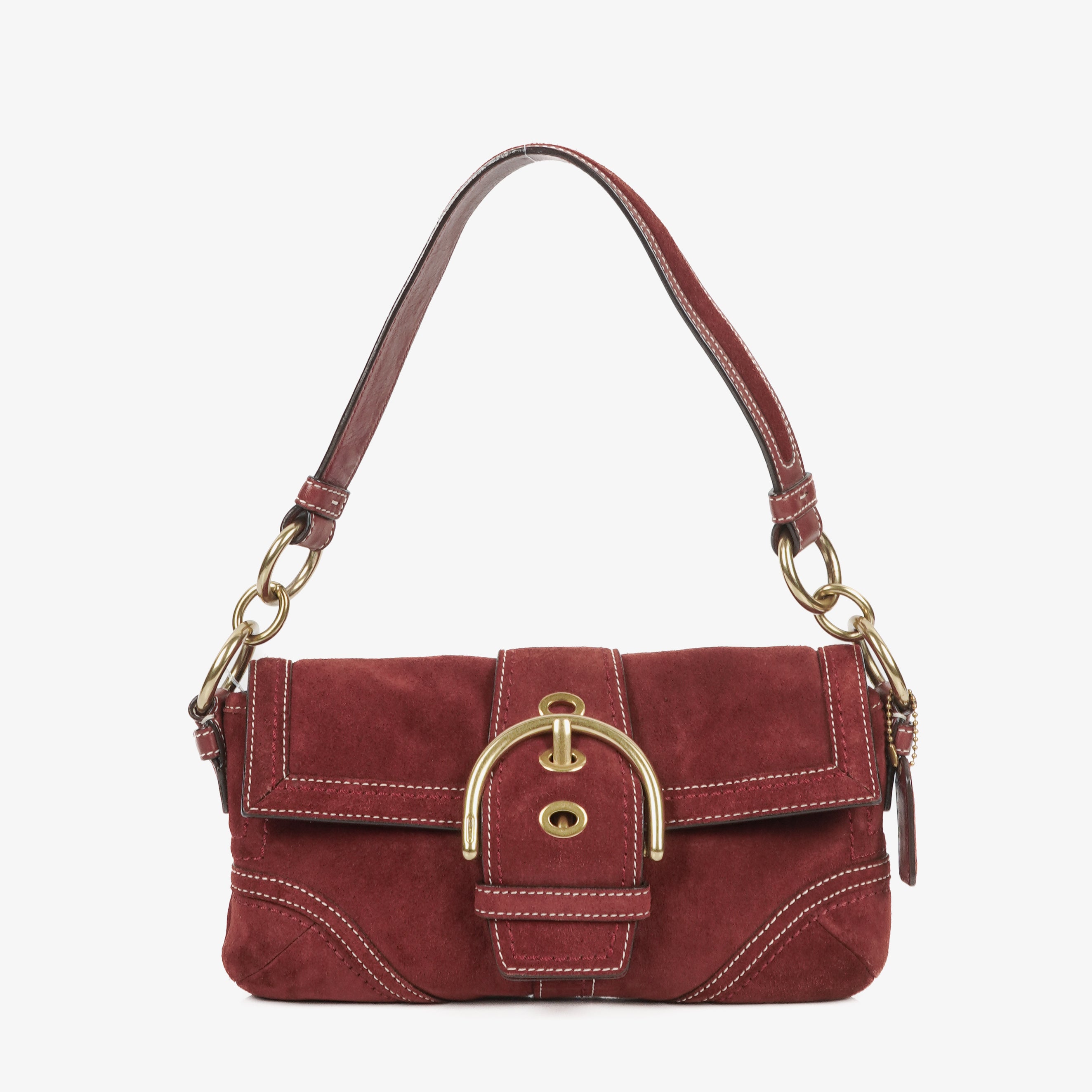 Coach Soho Suede Burgundy Shoulder Bag