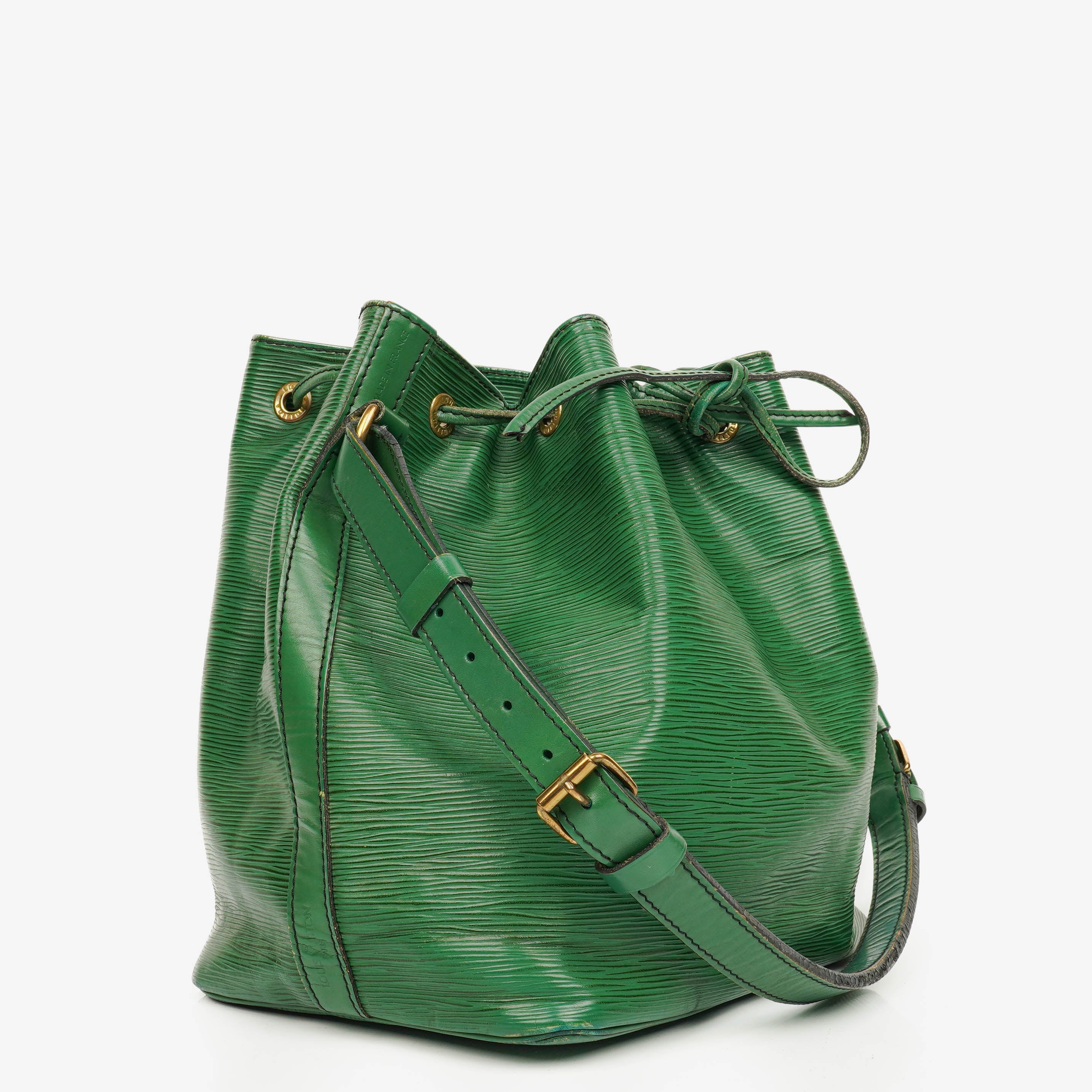Louis Vuitton Petit Noe Green EPI Leather Shoulder Bag