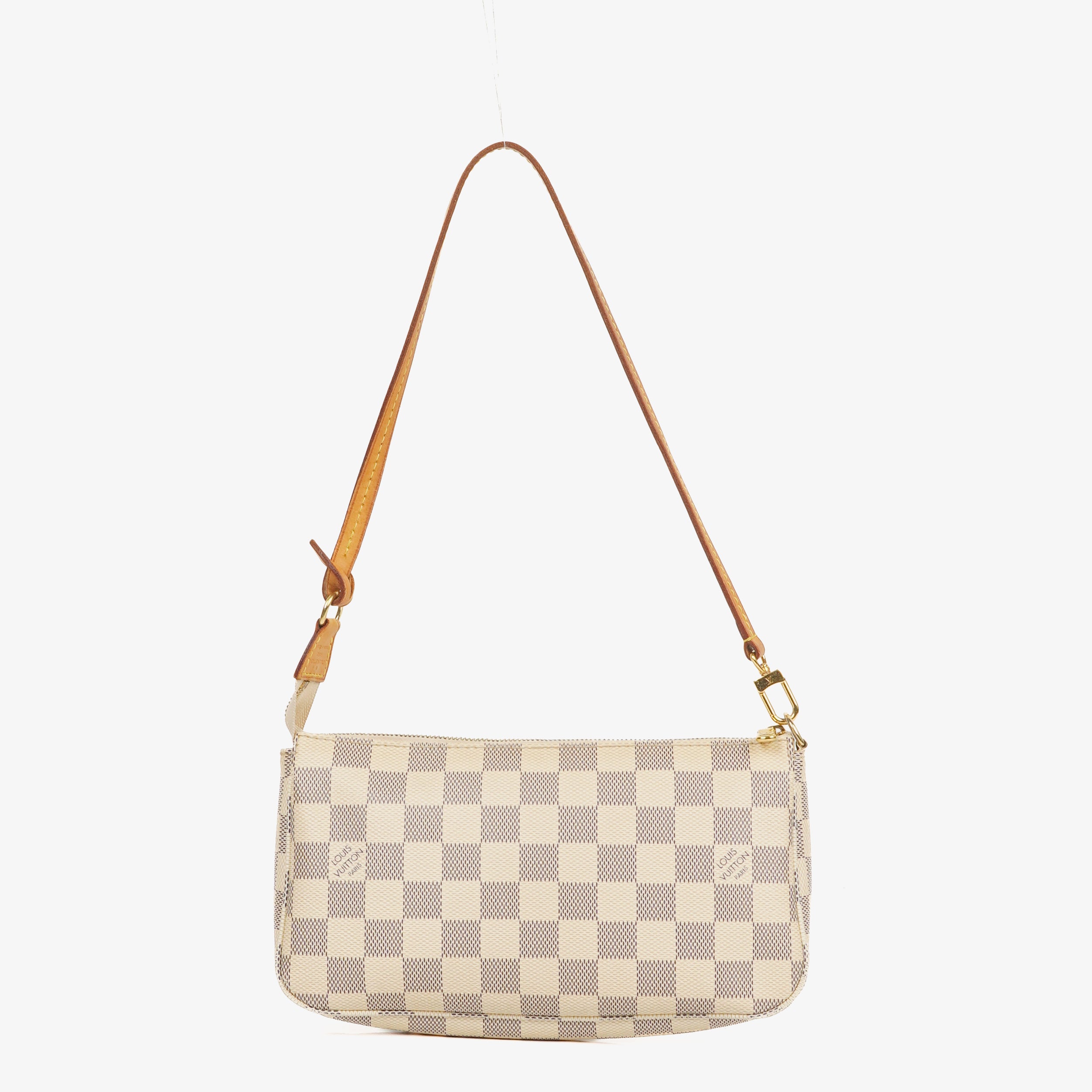 Louis Vuitton Pochette Accessoires NM Damier Azur Canvas Clutch Handbag