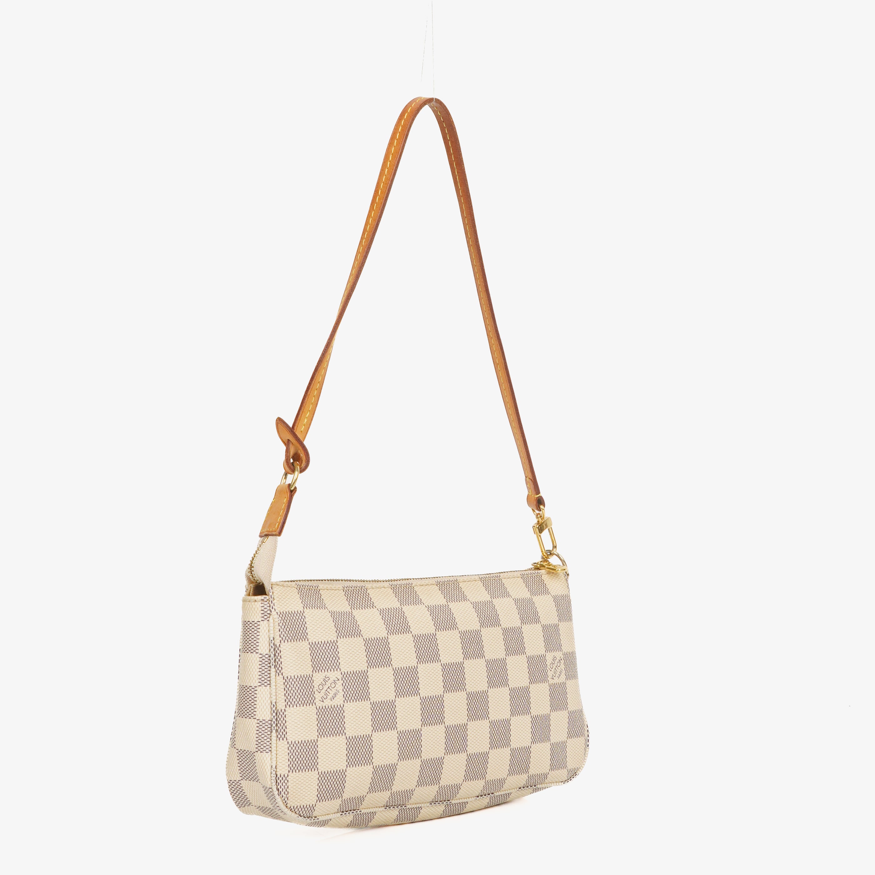 Louis Vuitton Pochette Accessoires NM Damier Azur Canvas Clutch Handbag