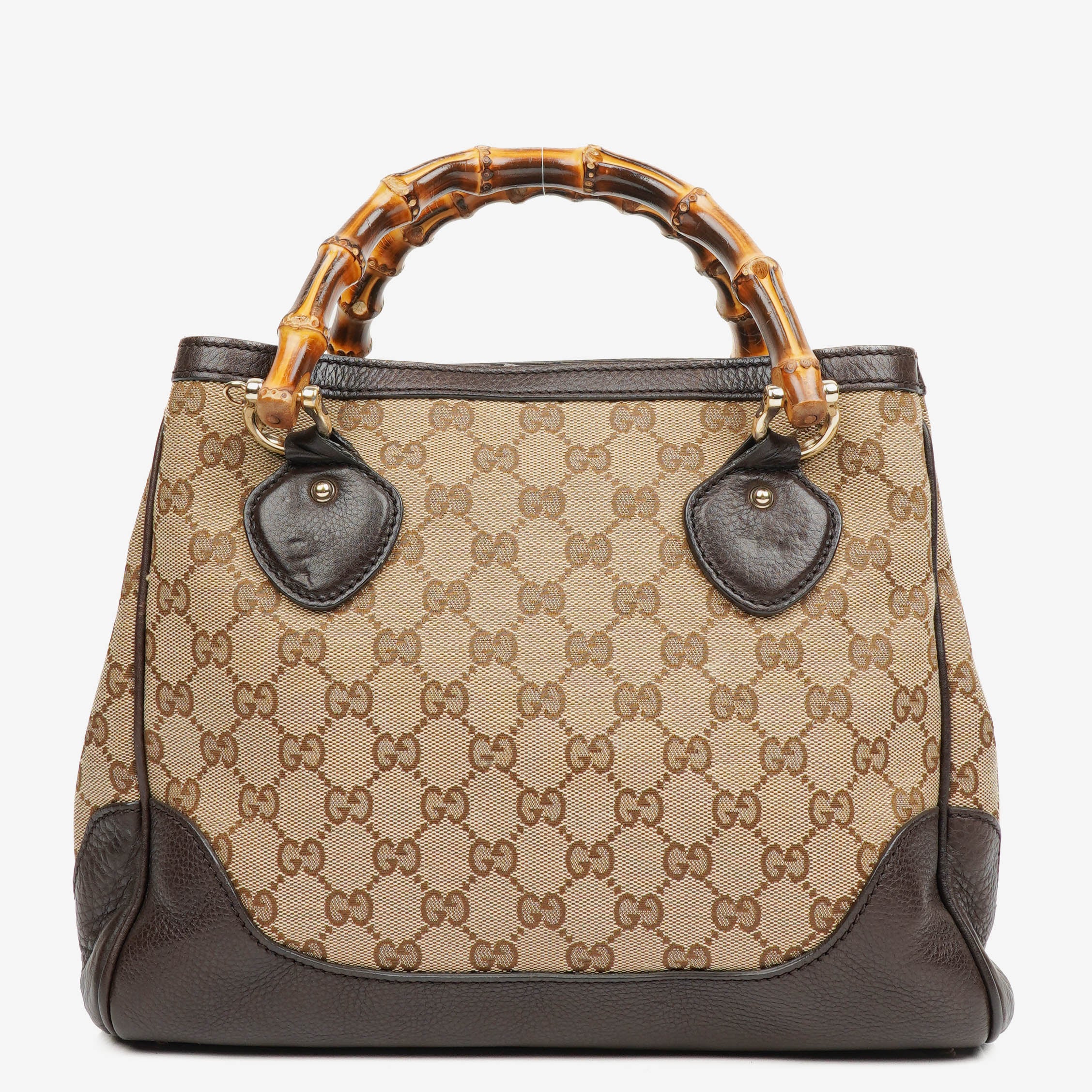 Gucci Bamboo Shopper Monogram Brown Diana Small Tote Bag