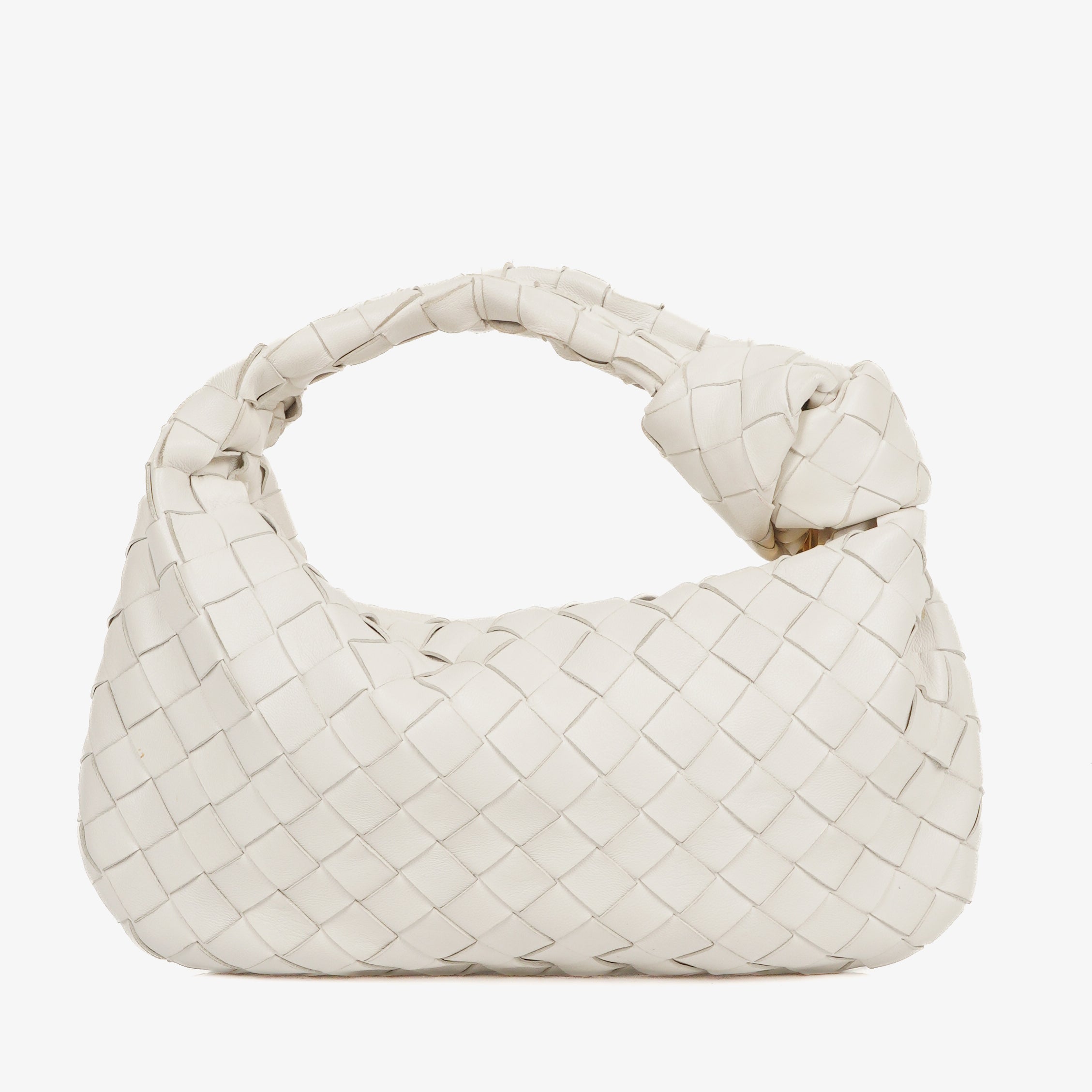 Bottega Veneta Mini Jodie White Leather Bag