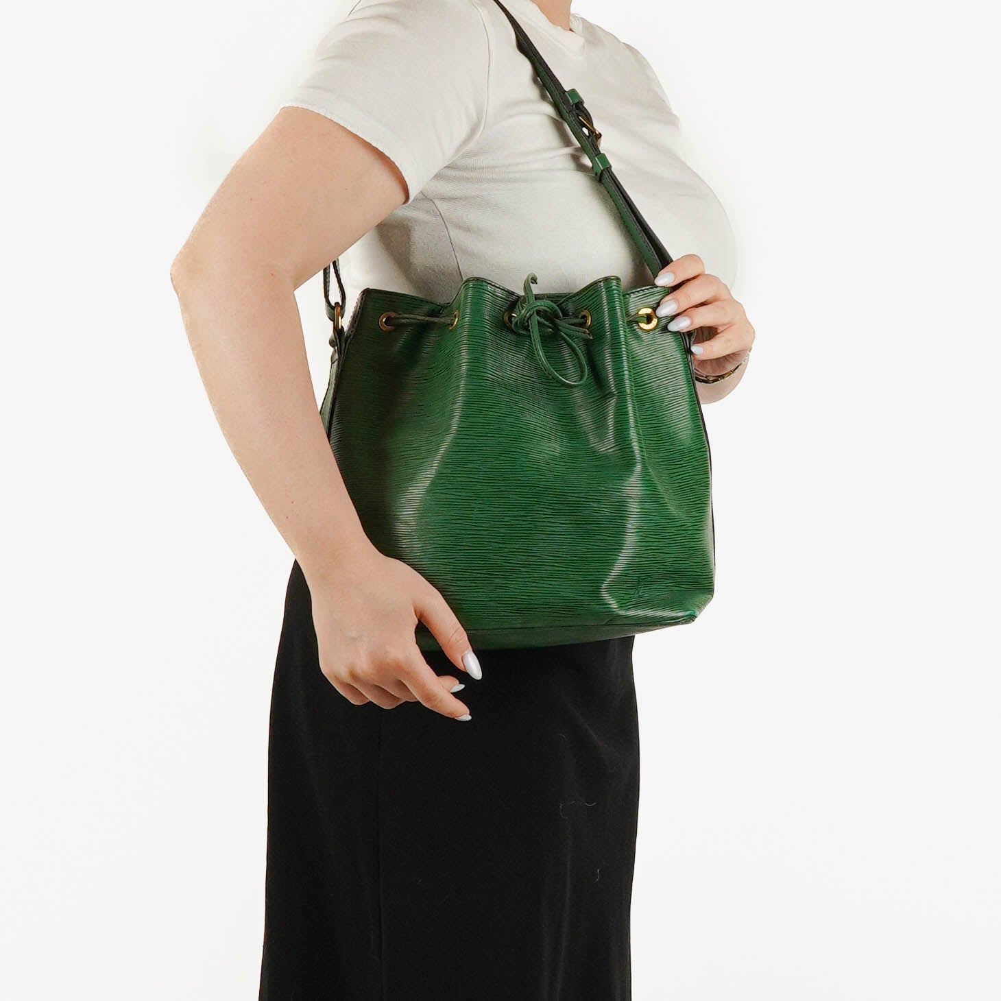 Louis Vuitton Petit Noe Green EPI Leather Shoulder Bag