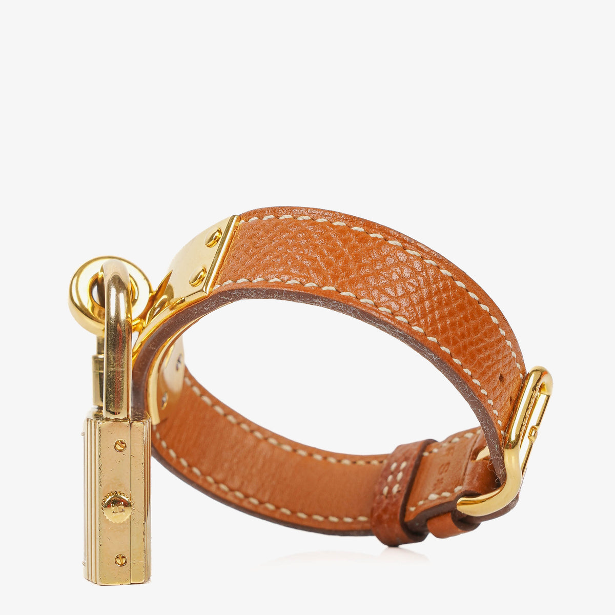 Hermes Kelly Brown Epsom Leather Gold Plated Watch