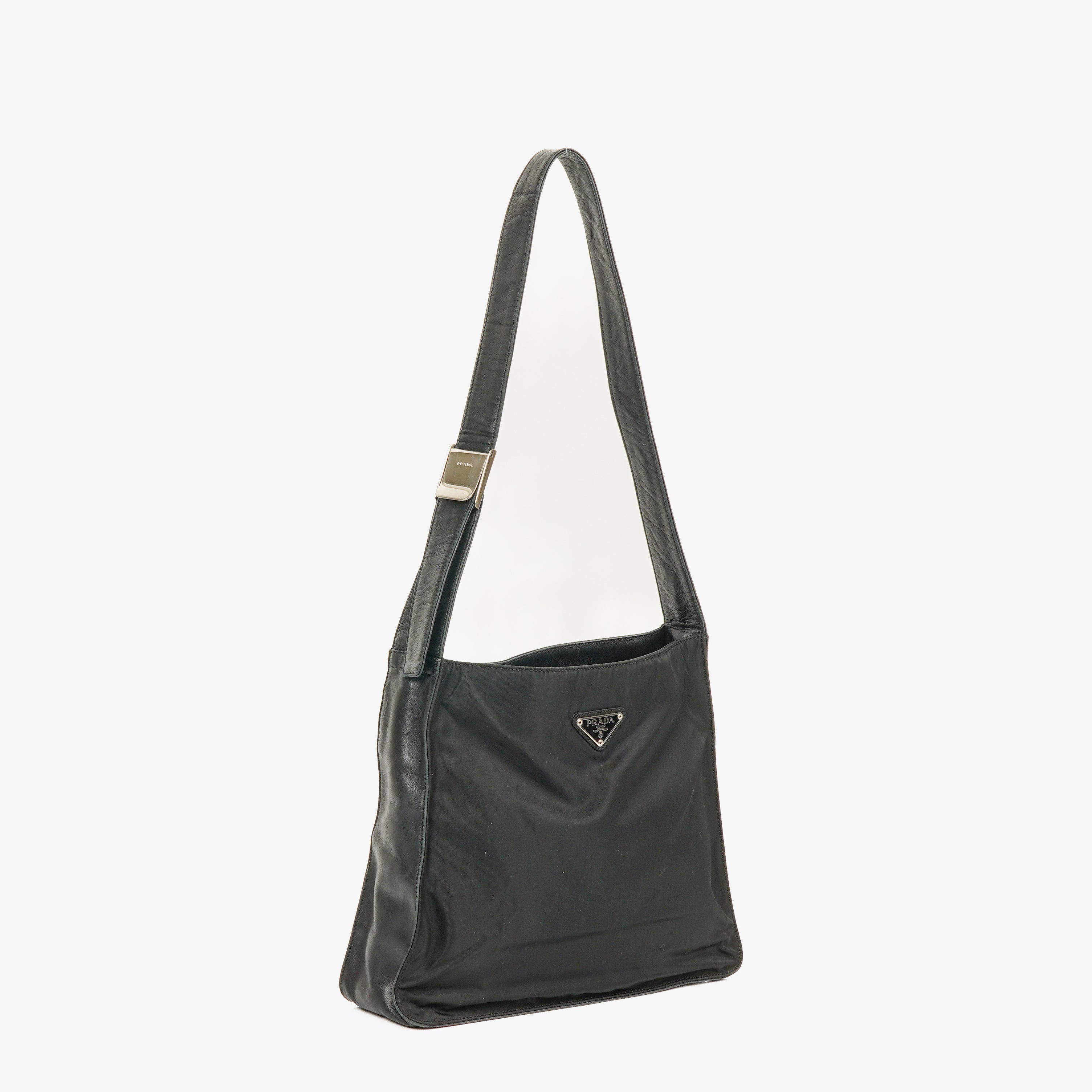Prada Tessuto Nylon and Leather Shoulder Bag