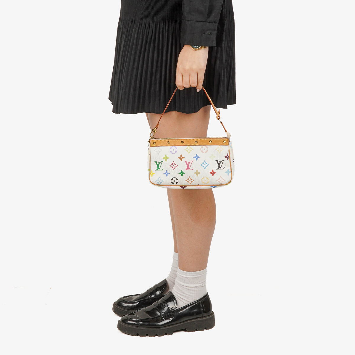 Louis Vuitton Takashi Murakami Pochette Accessoire Multicolor Clutch Handbag