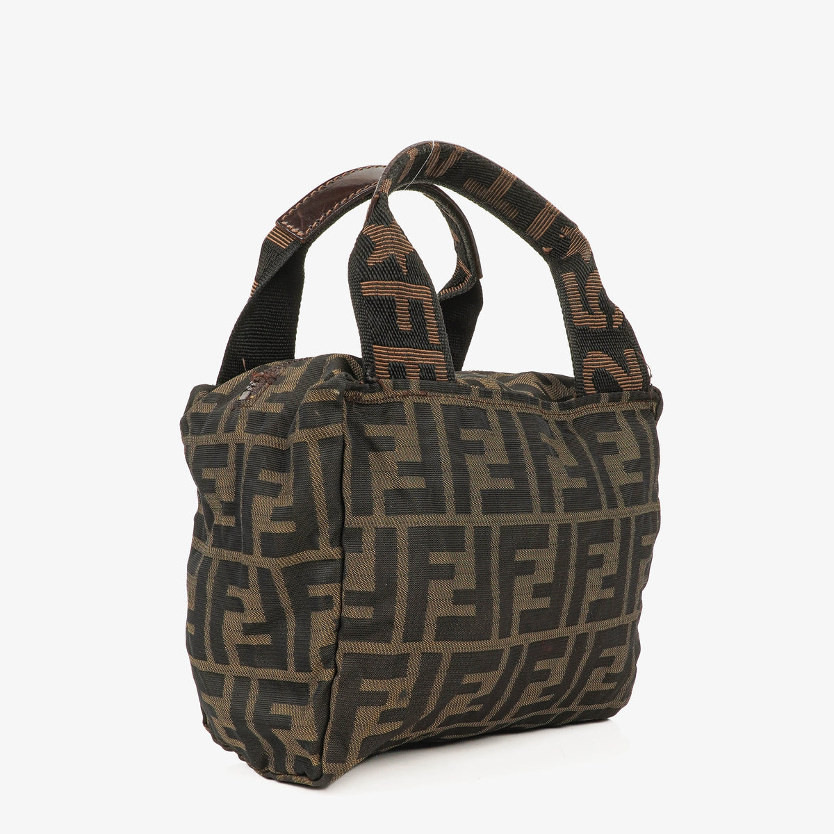 Fendi Fabric FF Tobacco Mini Cosmetic Bag