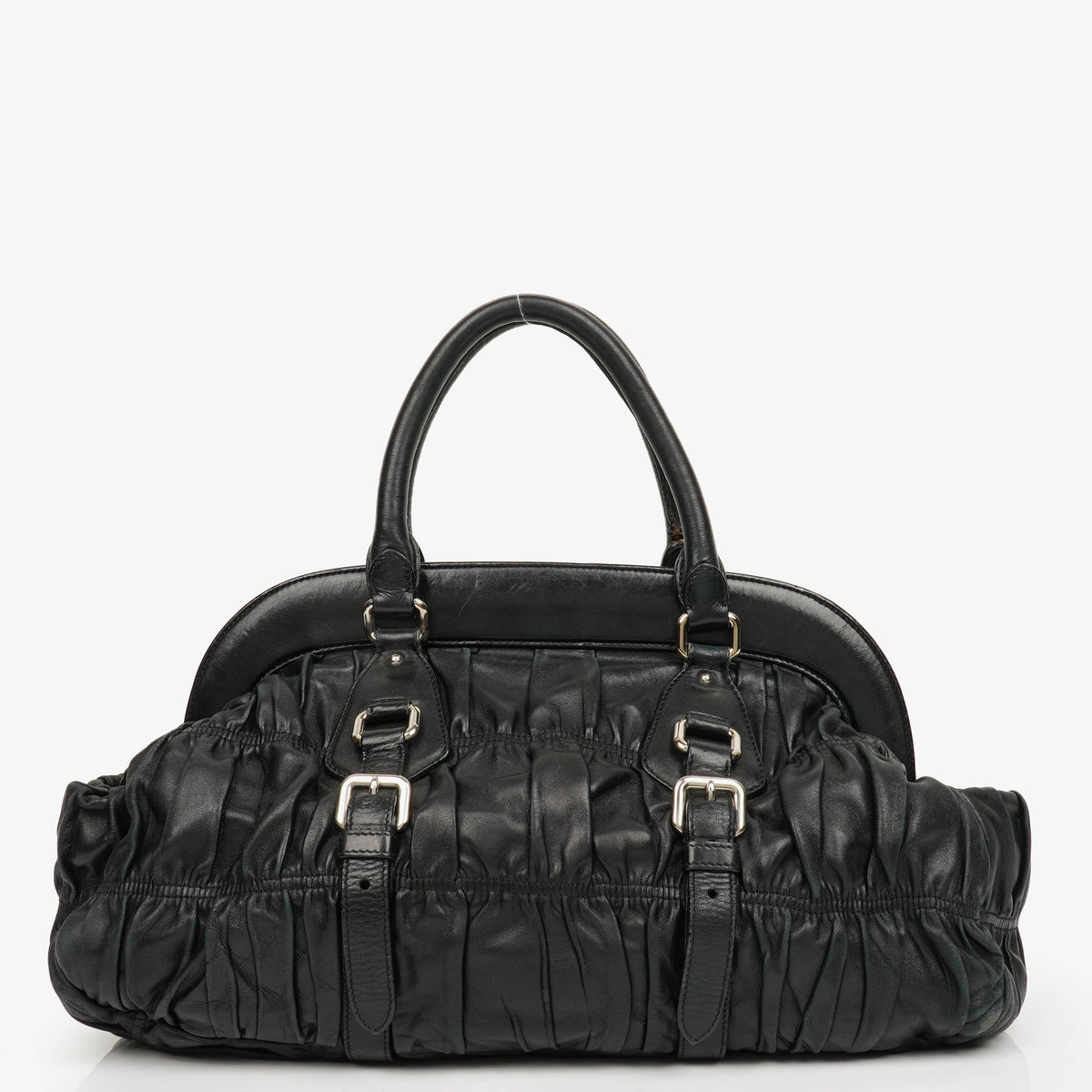 Prada Black Nappa Gaufre Leather Bag