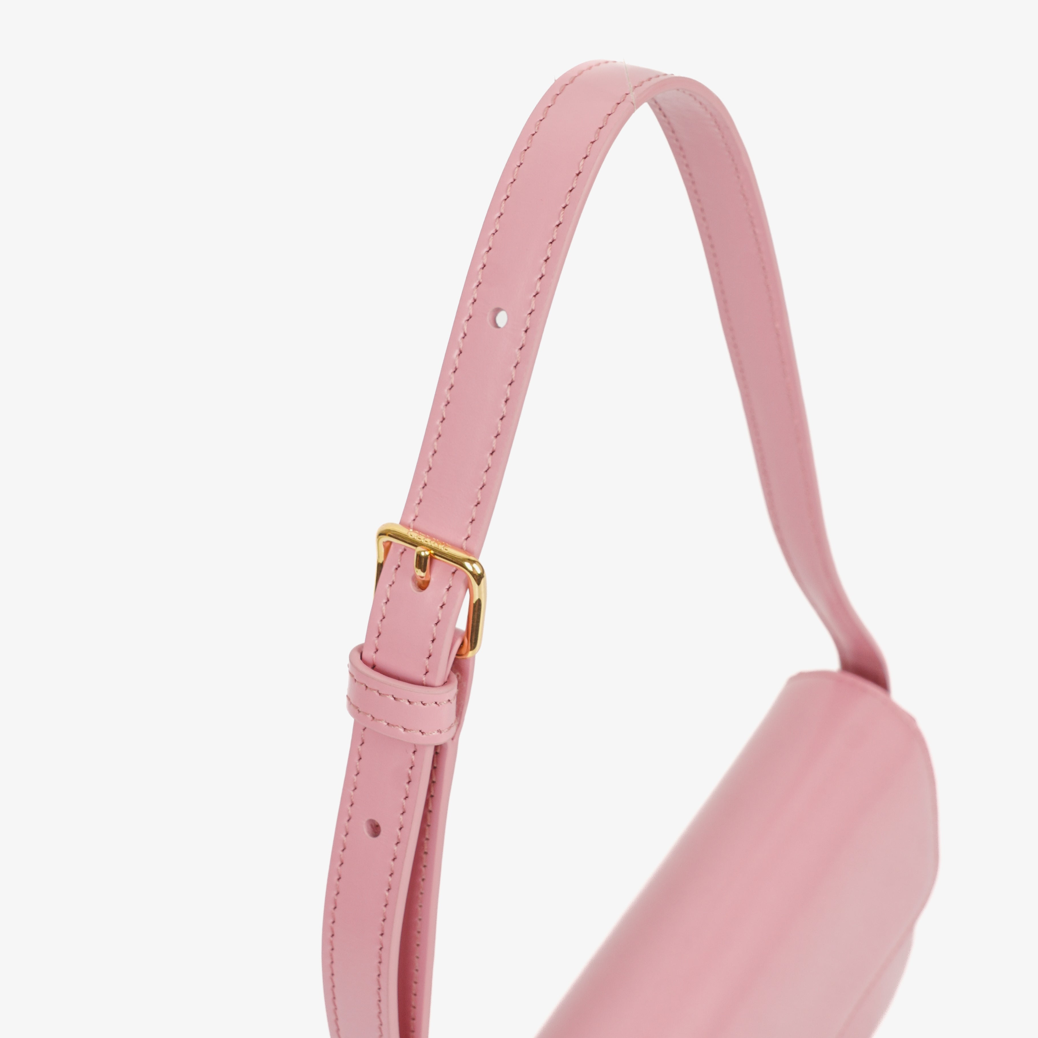Celine Claude Long Triomphe East West Shoulder Bag Shiny Pink (Rose) Calfskin