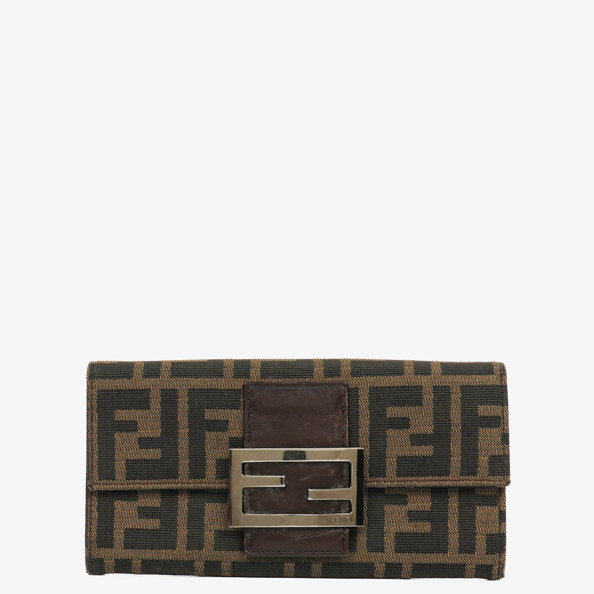 Fendi FF Logo Zucca Canvas Continental Wallet 