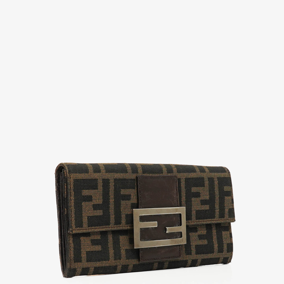 Fendi FF Logo Zucca Canvas Continental Wallet 
