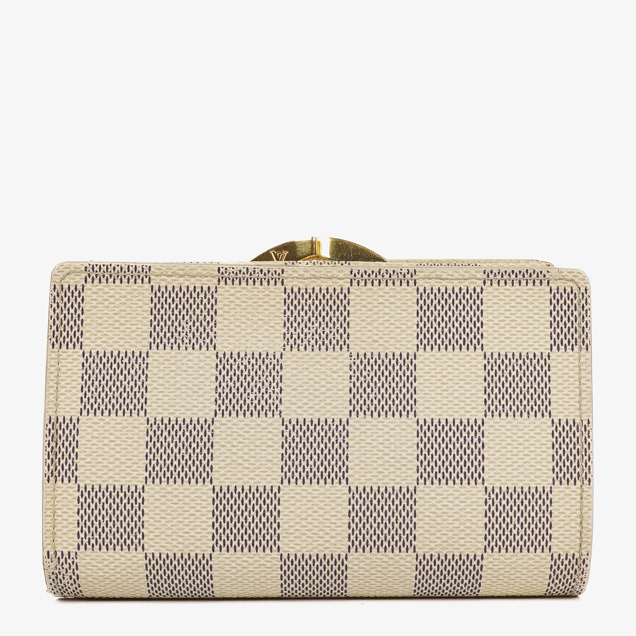Louis Vuitton Port Feuille Vienoise Damier Azur Canvas French Purse Wallet