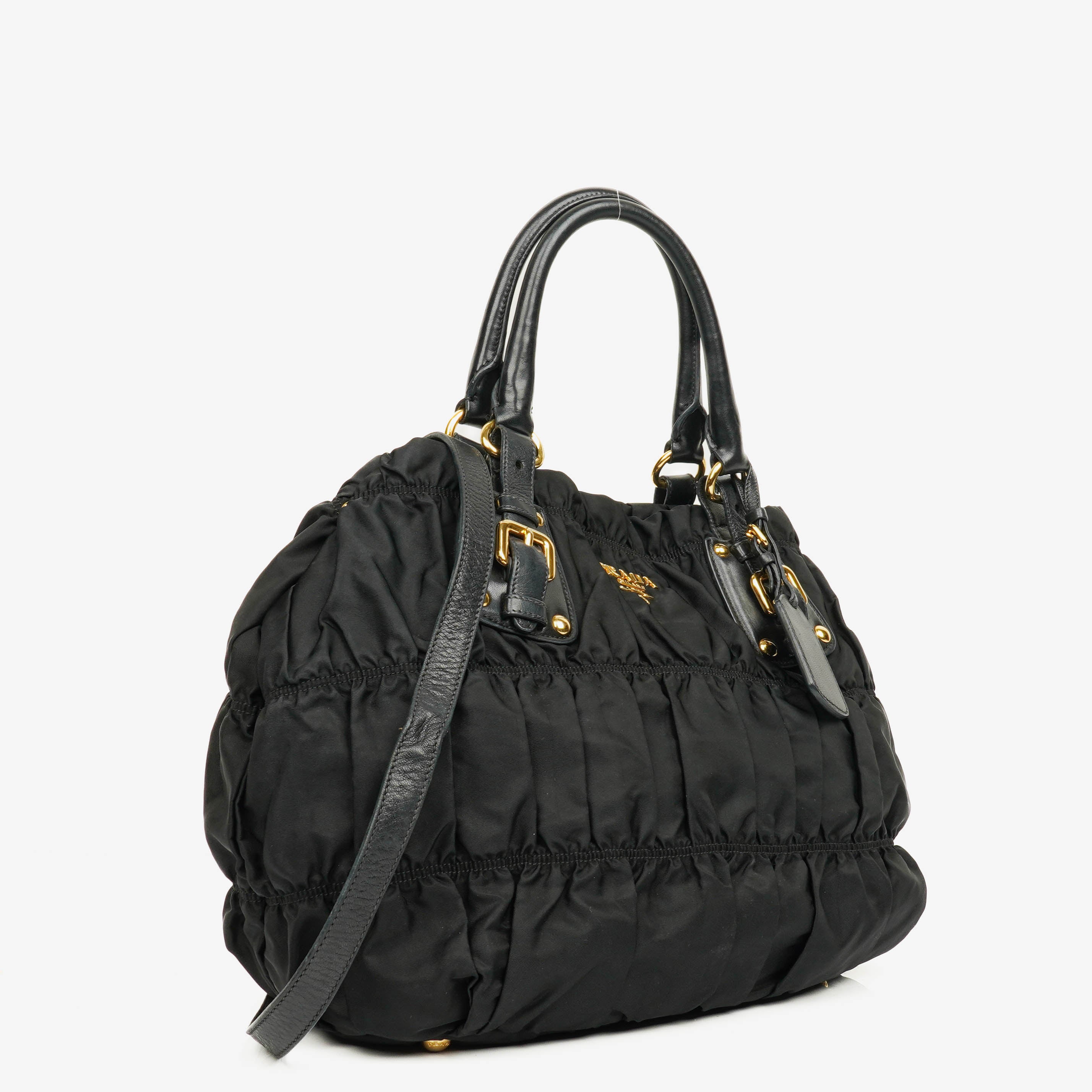 Prada Black Tessuto Gaufre Nylon Bag