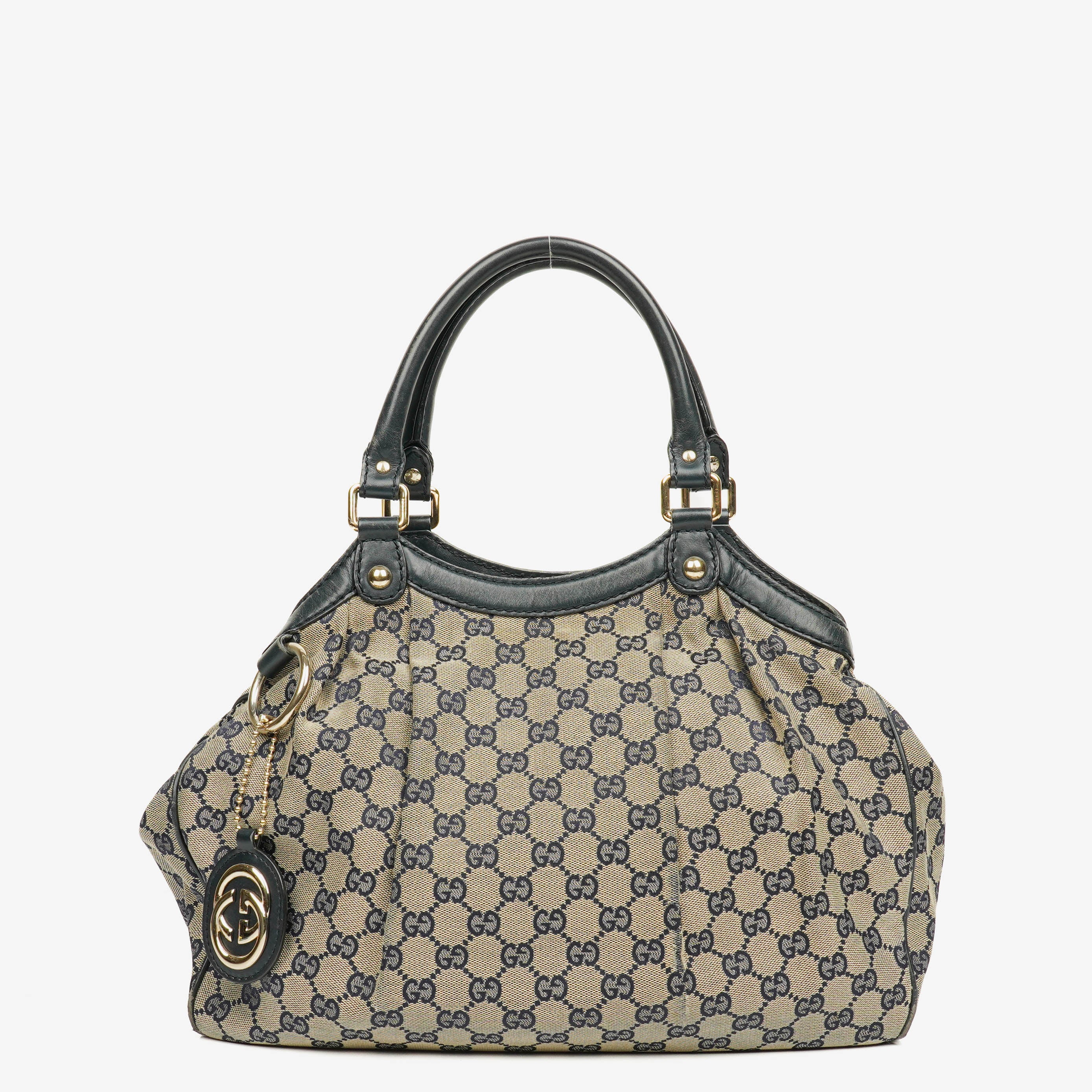 Gucci Monogram Canvas Sukey Shoulder Hobo Bag