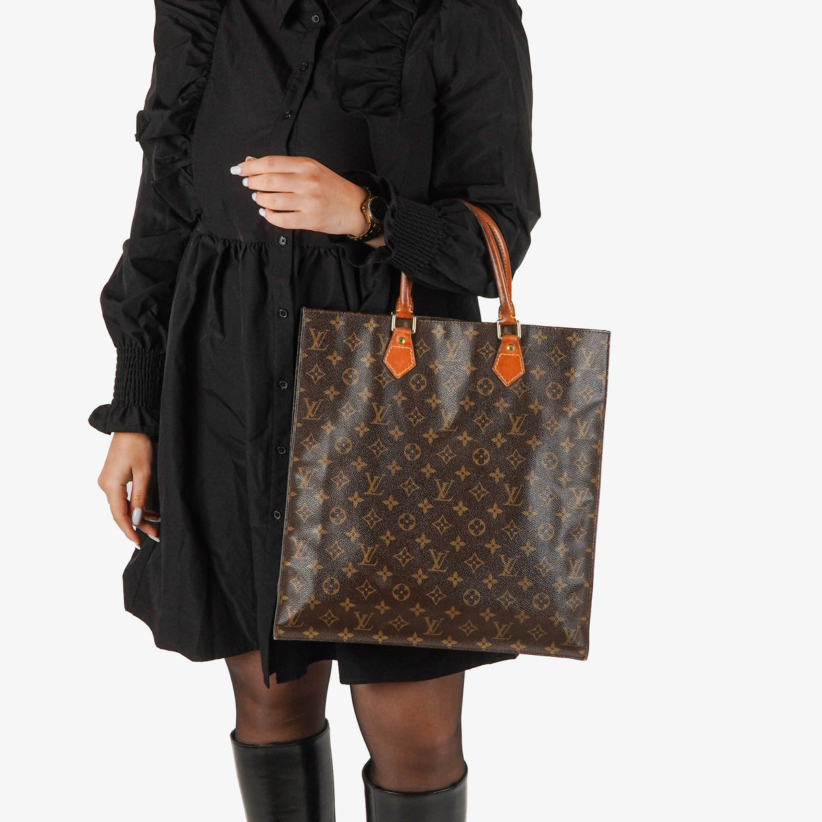 Louis Vuitton Sac Plat Monogram Canvas Bag