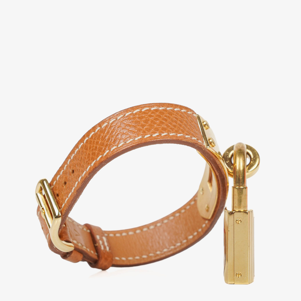 Hermes Kelly Brown Leather Gold Plated Watch