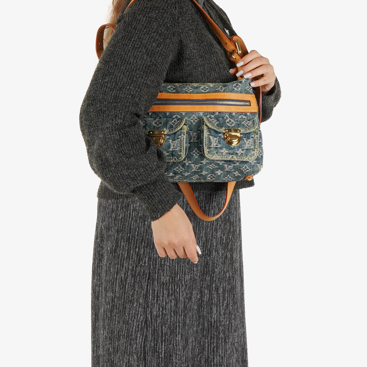 Louis Vuitton Baggy PM Monogram Denim Shoulder Bag
