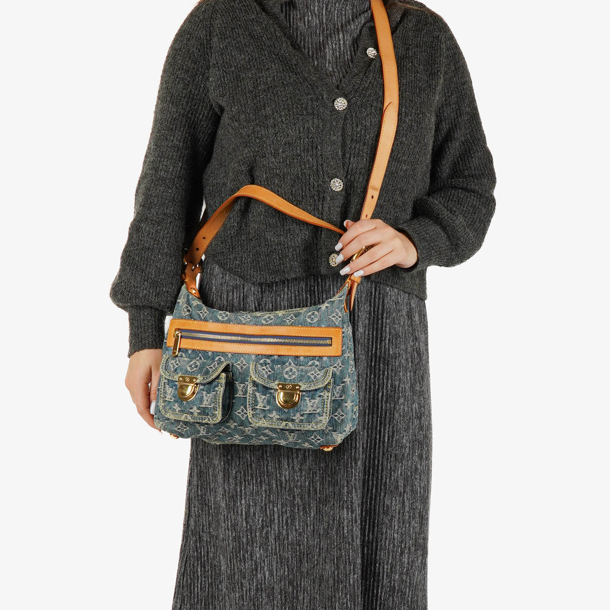 Louis Vuitton Baggy PM Monogram Denim Shoulder Bag