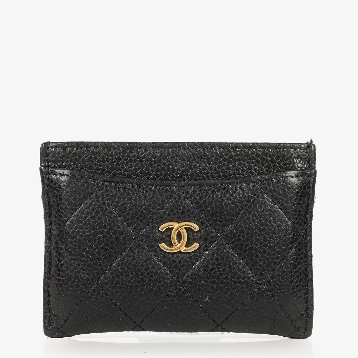 Chanel Black Caviar Quilted Multi Card Holder