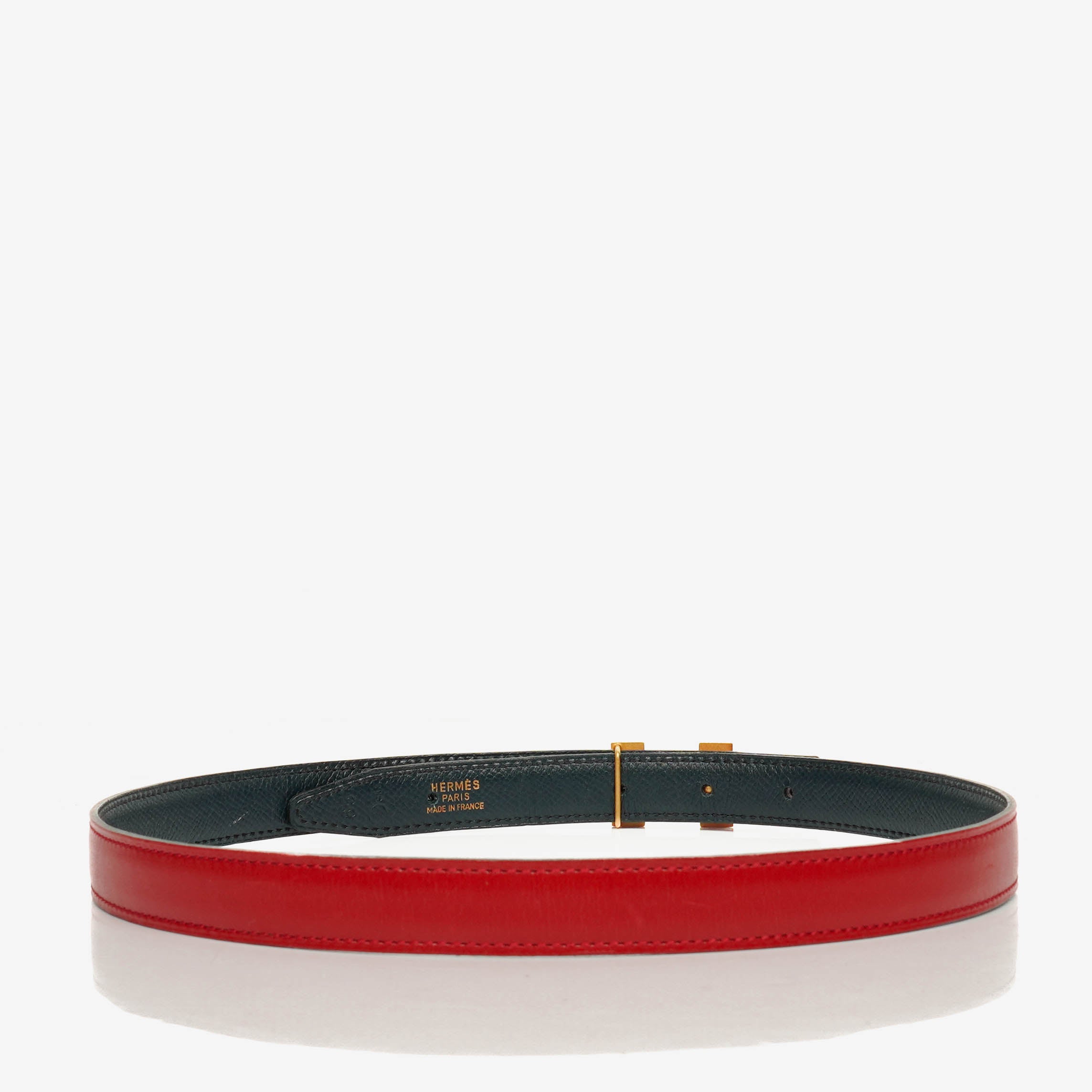 Hermes Box And Courchevel Leather Constance 20mm Belt 65