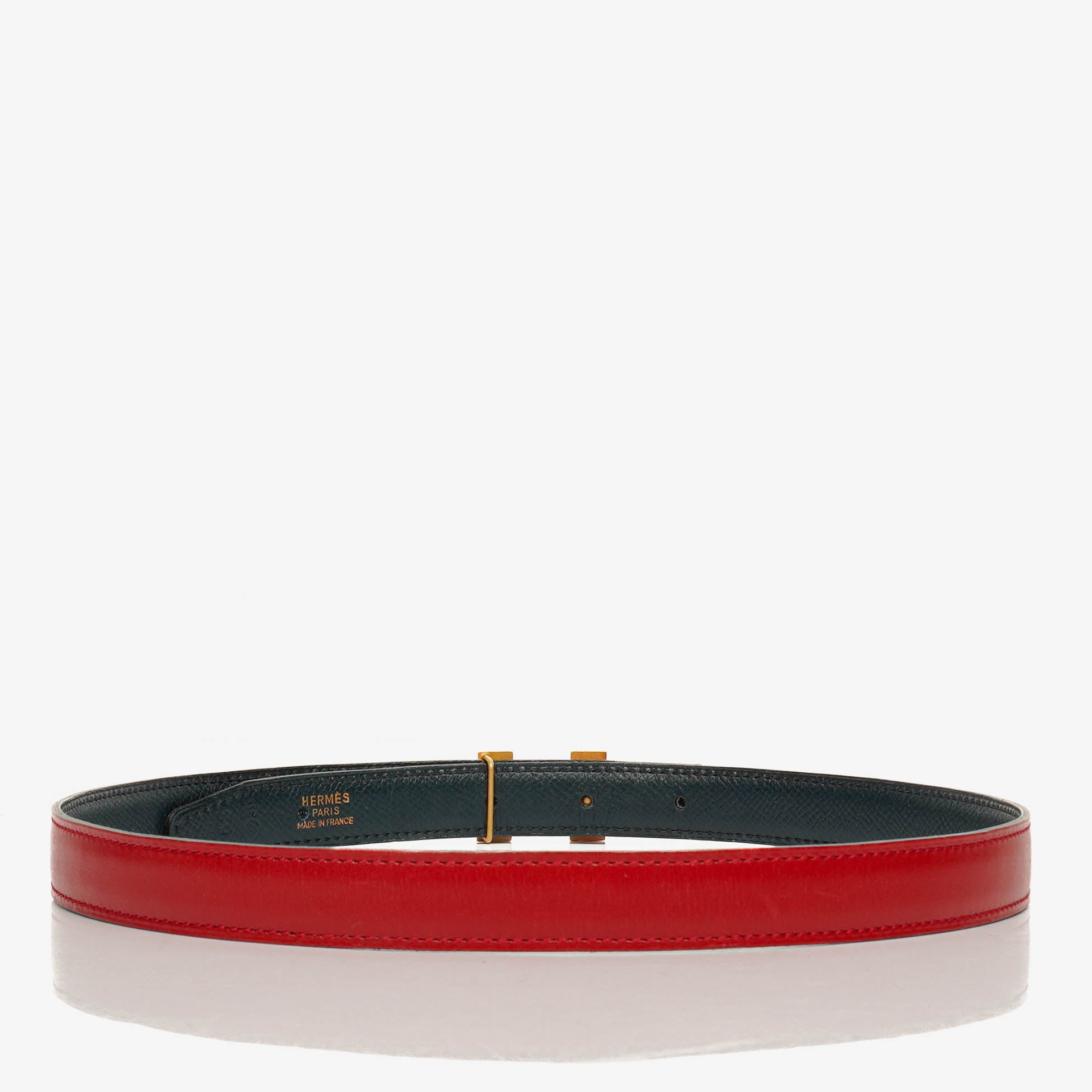 Hermes Box And Courchevel Leather Constance 20mm Belt 65