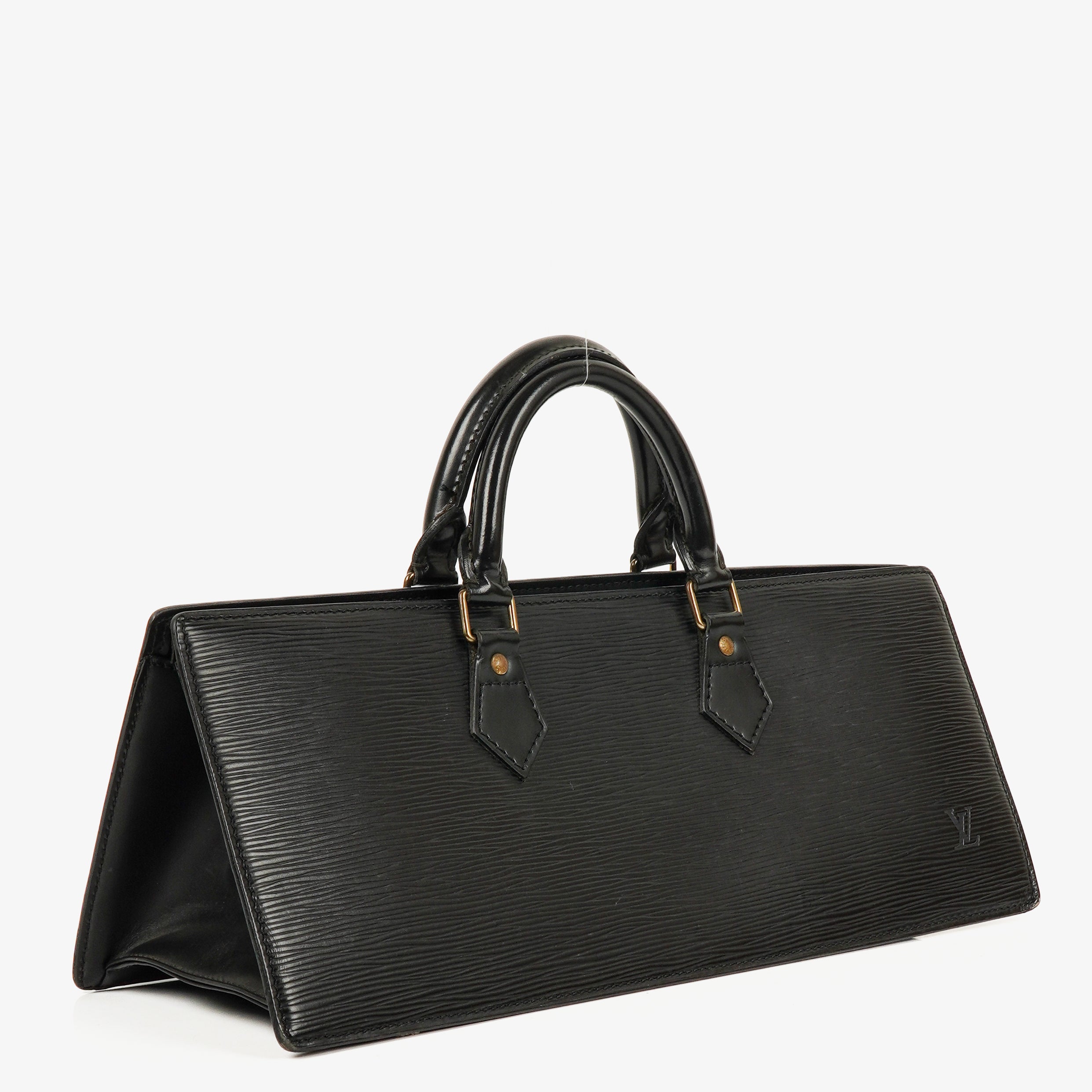 Louis Vuitton Sac Triangle Black EPI Leather Handbag