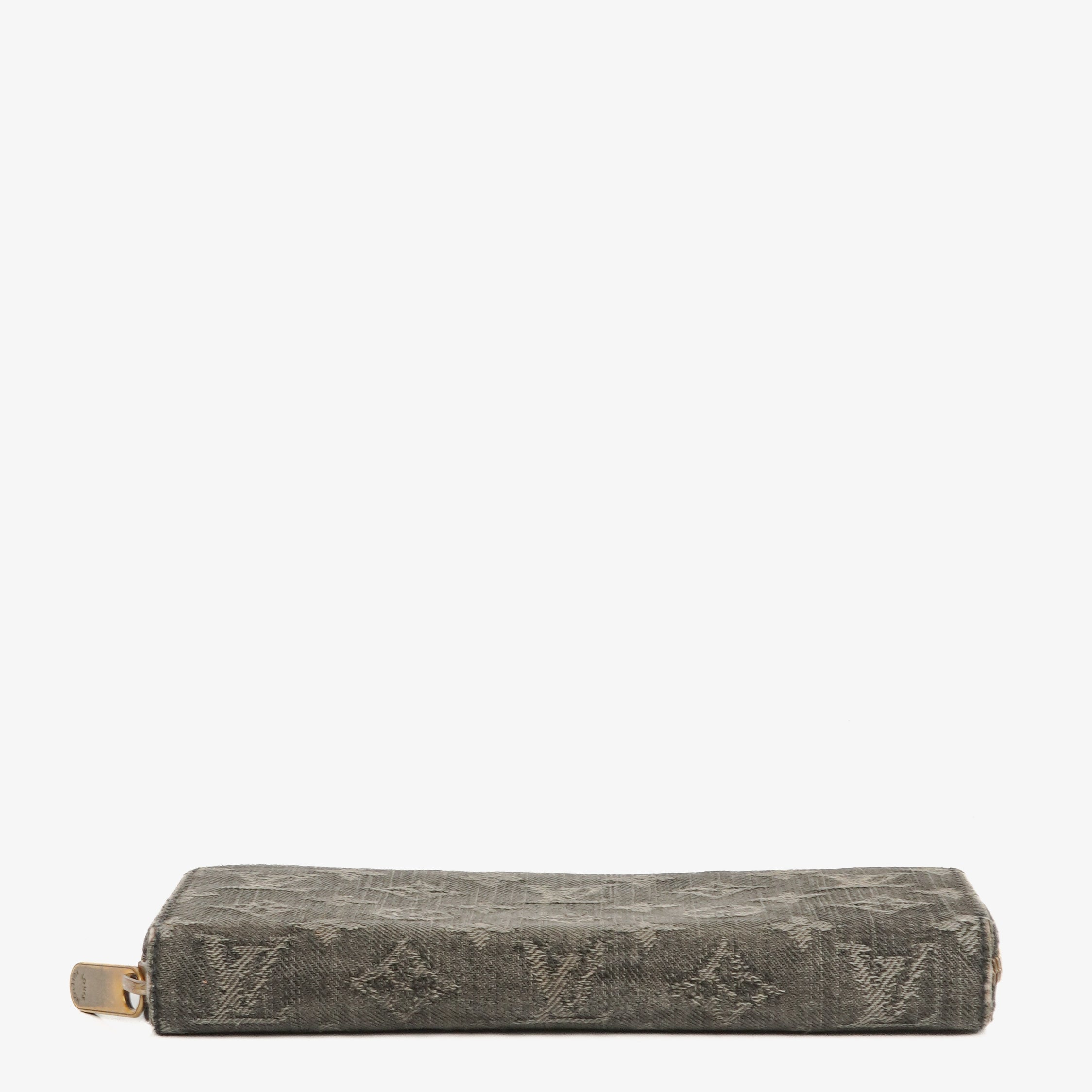 Louis Vuitton Black Monogram Denim Zippy Wallet
