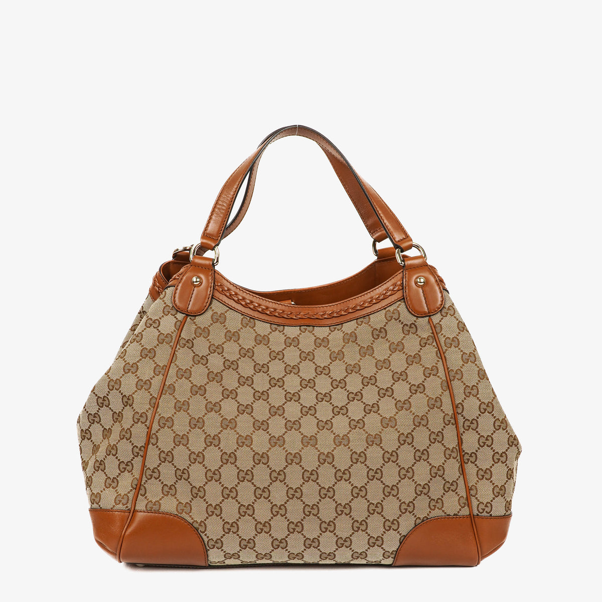 Gucci Medium Brick Lane Brown Monogram Tote Bag