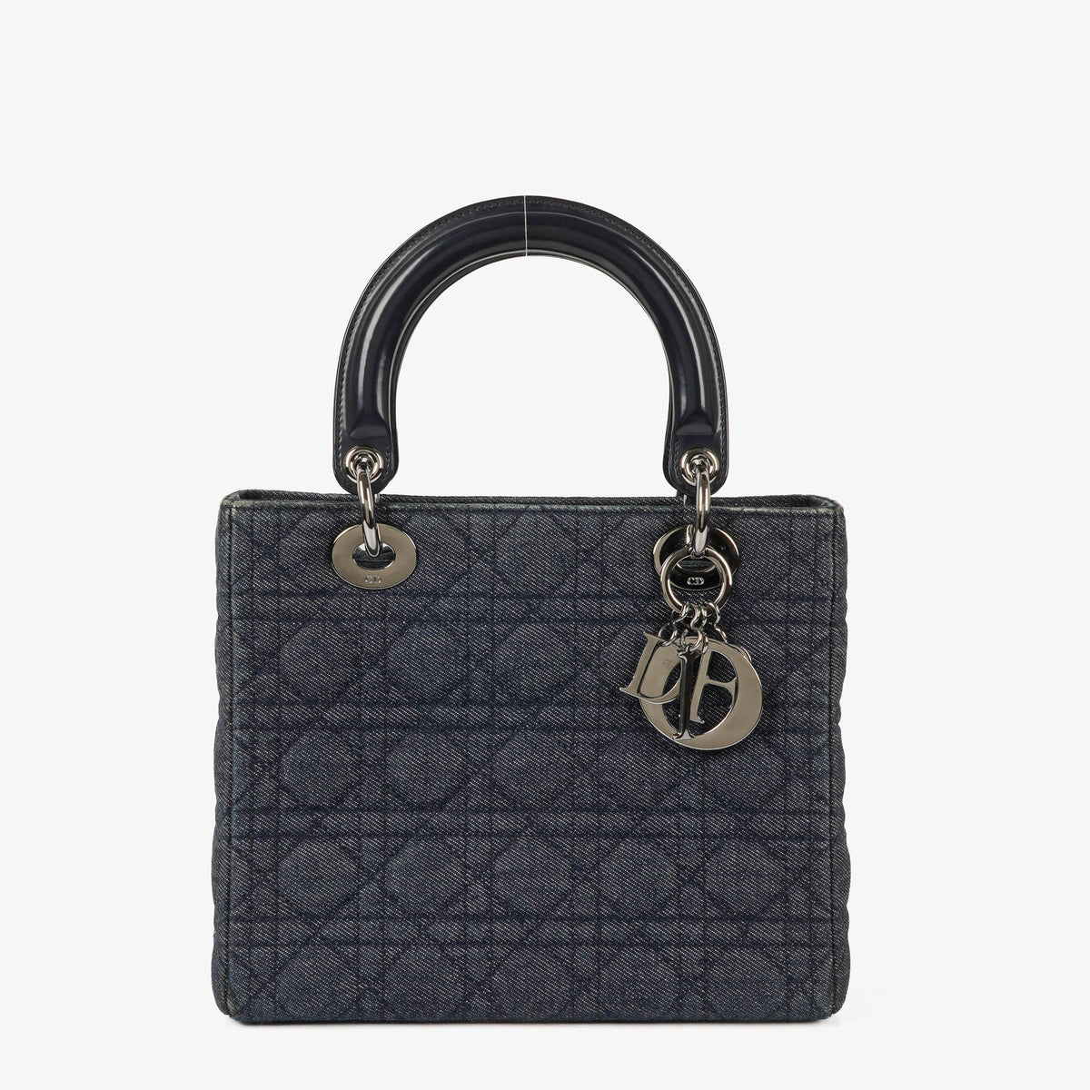 Dior Lady Dior Vintage Medium Denim Cannage Handbag