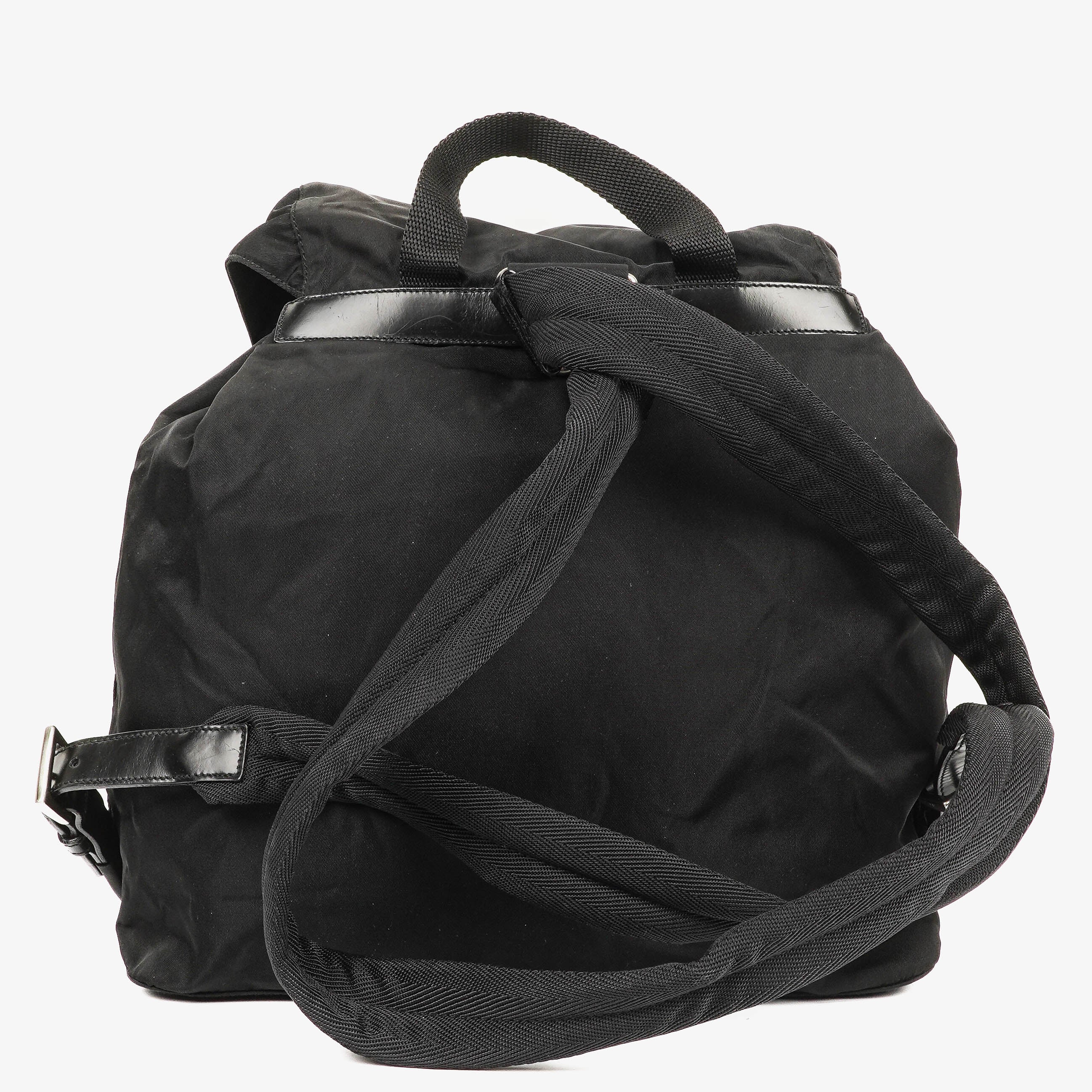 Prada Tessuto Black Nylon Two Pocket Backpack