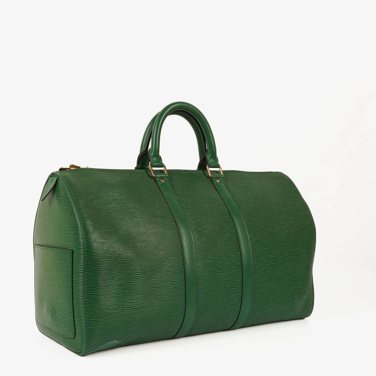 Louis Vuitton Keepall 45 Green EPI Leather Travel Bag