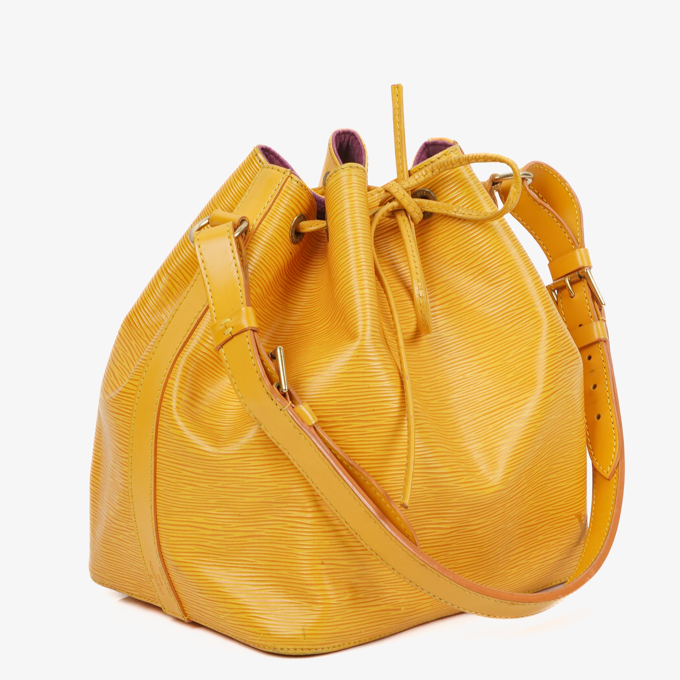 Louis Vuitton Petit Noe Yellow EPI Leather Shoulder Bag