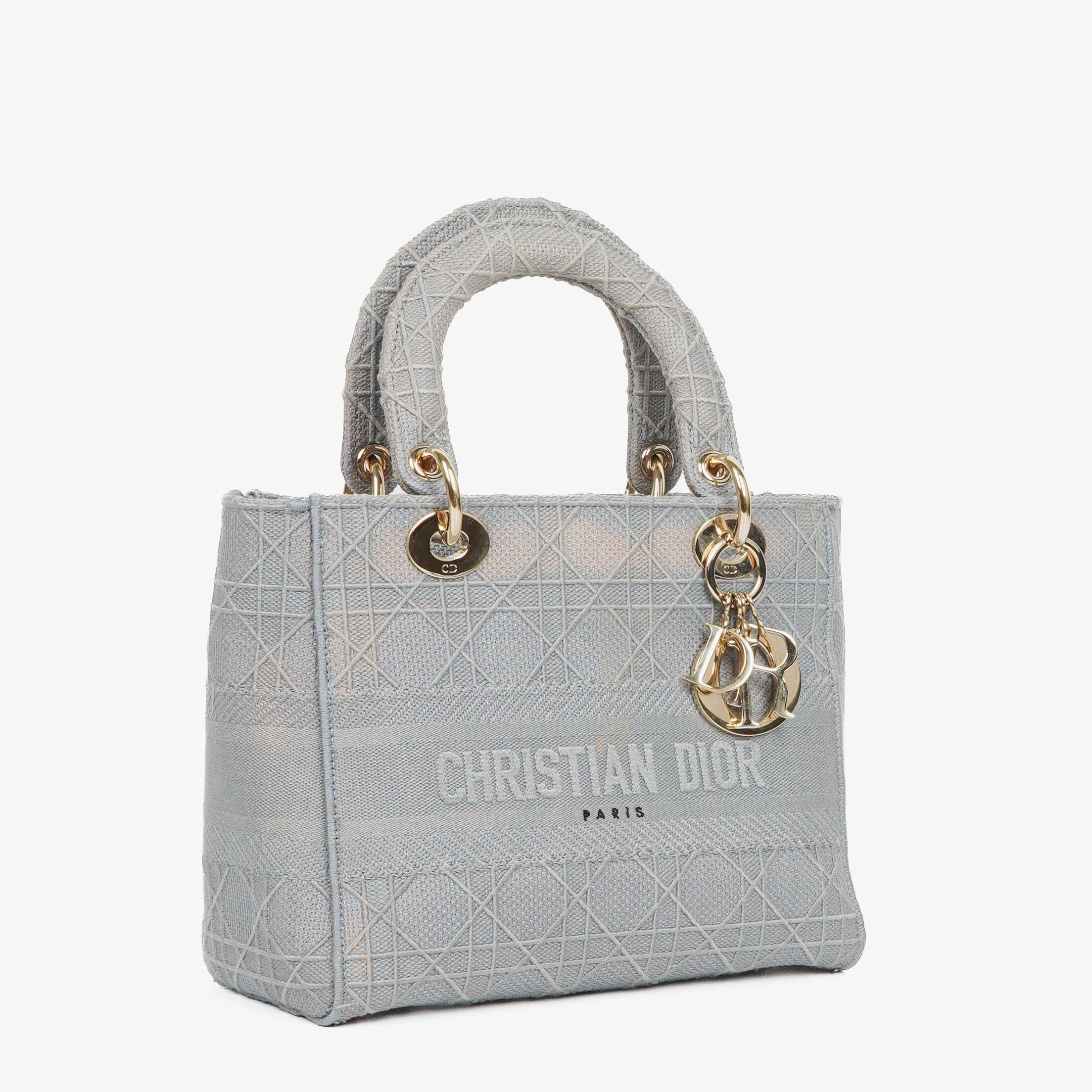 Christian Dior Medium Lady D-Lite Cannage Embroidered Bag
