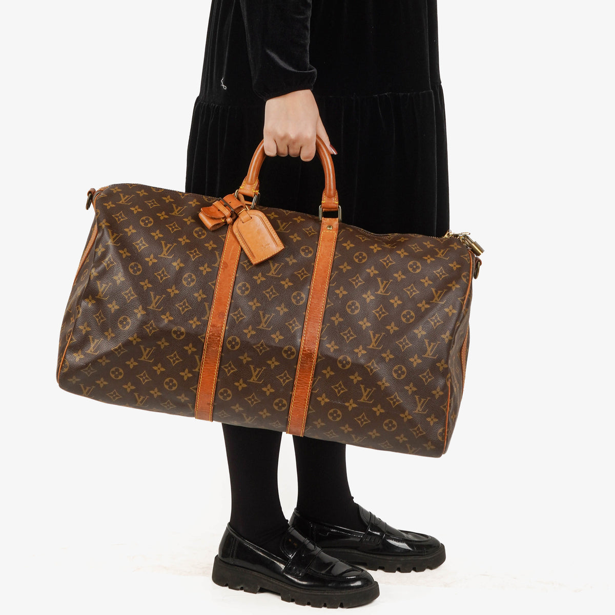 Louis Vuitton Keepall 55 Monogram Canvas Travel Bag