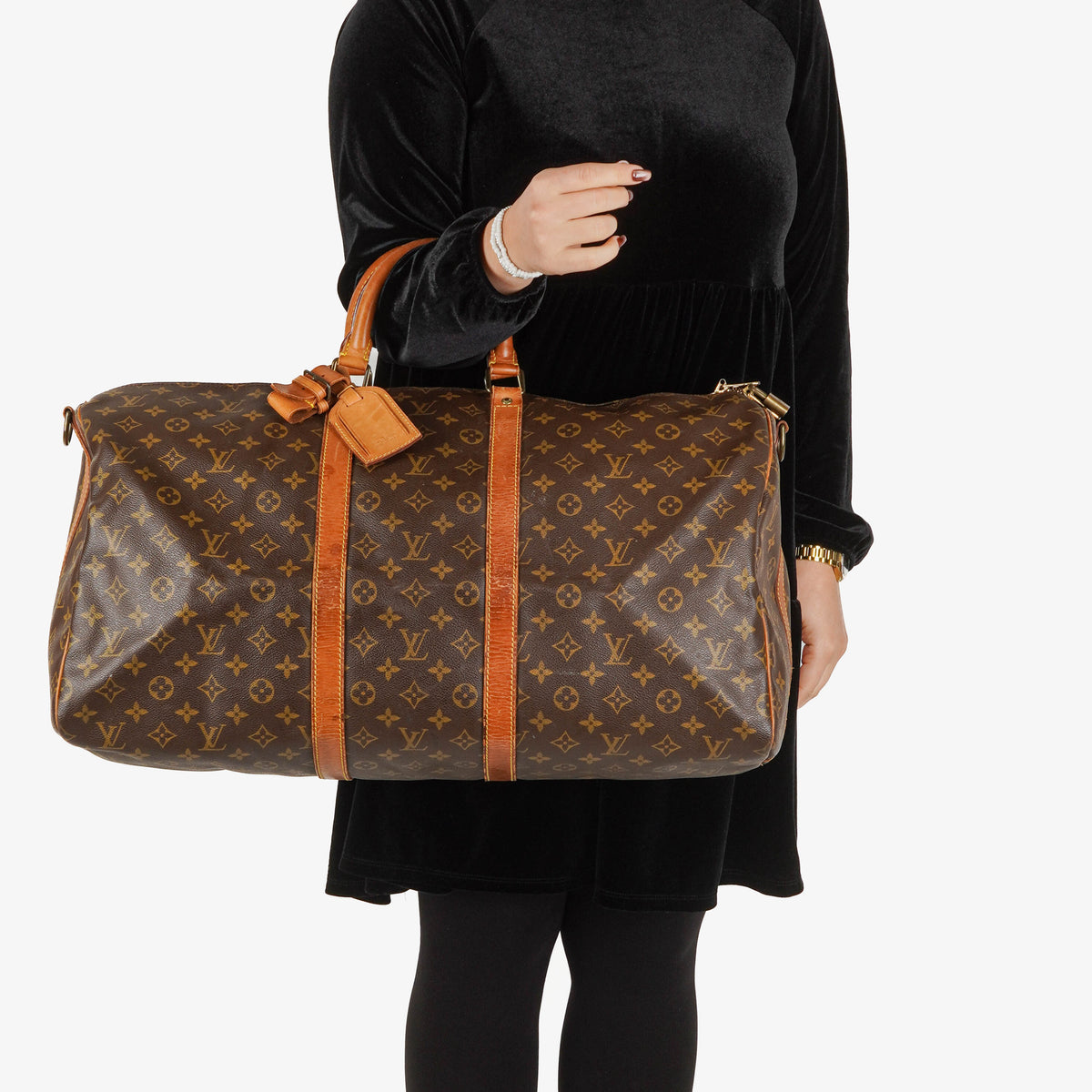 Louis Vuitton Keepall 55 Monogram Canvas Travel Bag