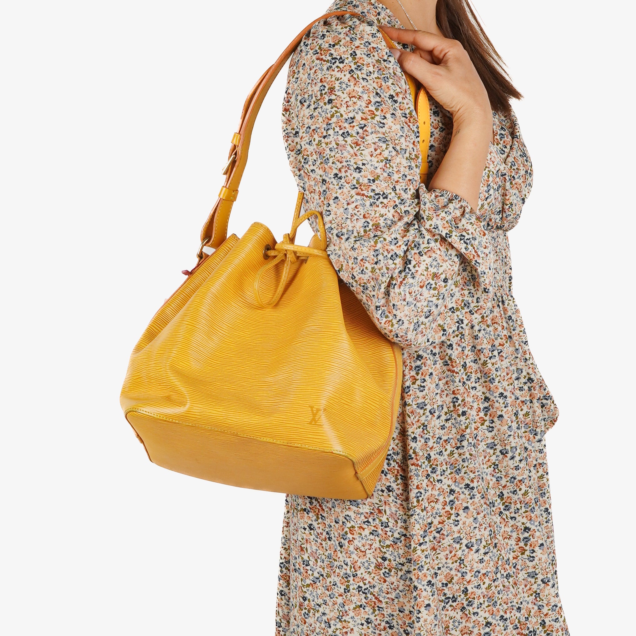 Louis Vuitton Petit Noe Yellow EPI Leather Shoulder Bag
