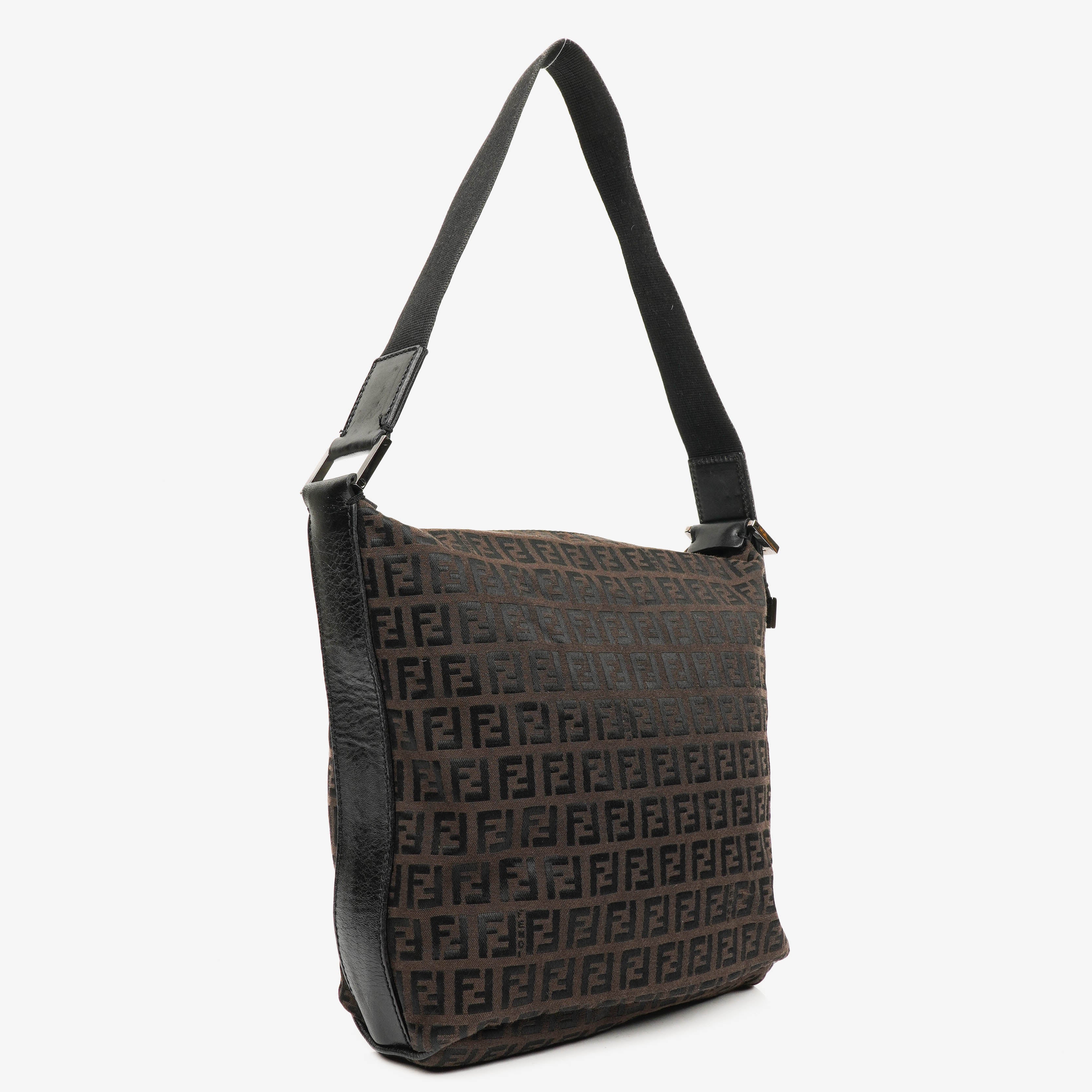 Fendi Brown Zucchino Shoulder Bag