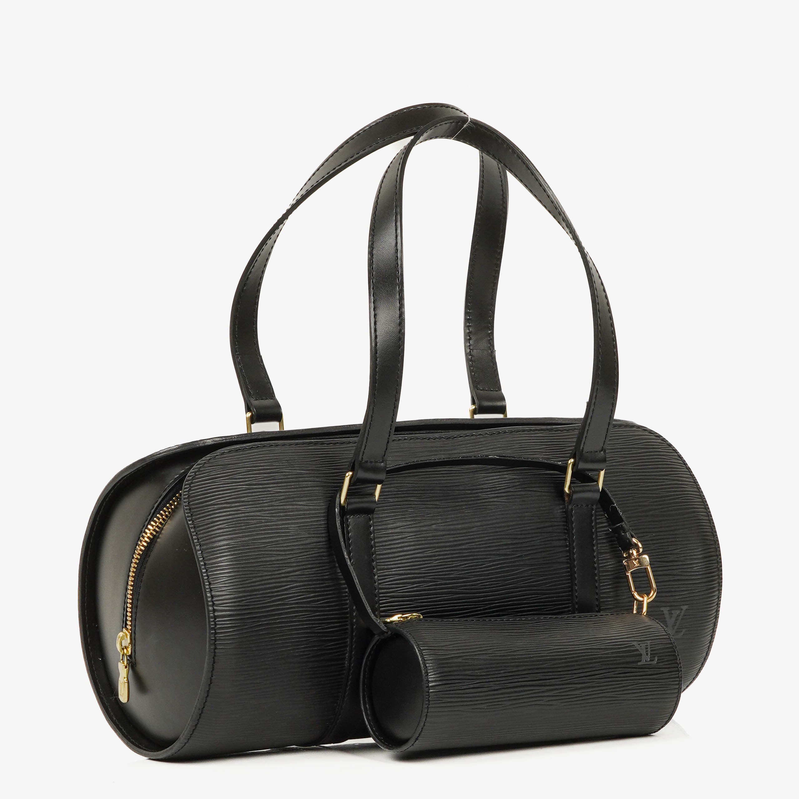 Louis Vuitton Soufflot Handbag In Black Epi Leather